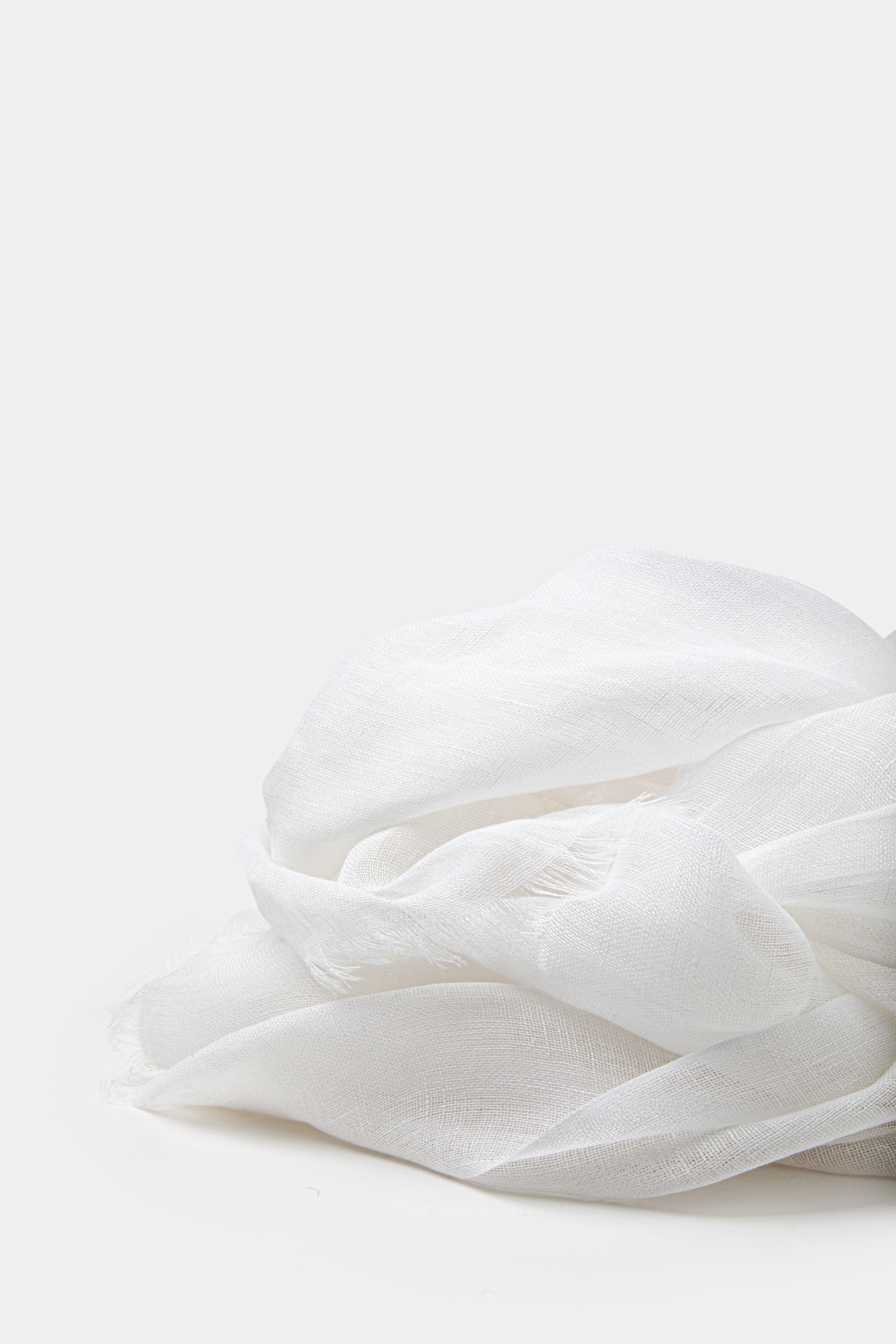 Sciarpa in lino tinta unita, BIANCO