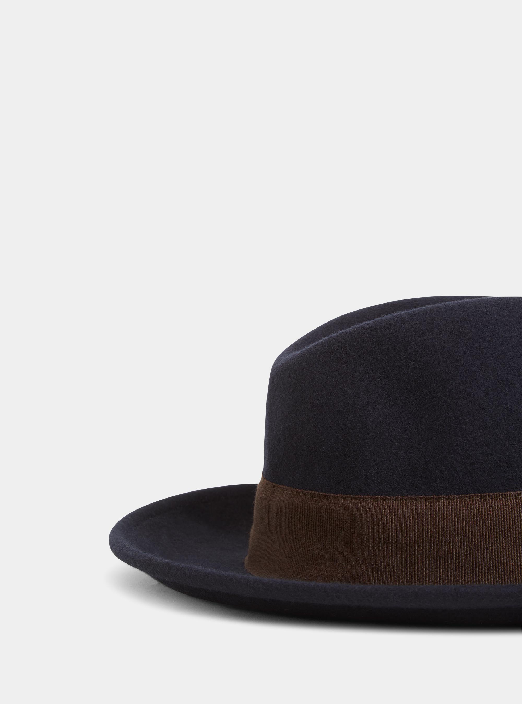 Cappello in pura lana crushable, BLU NAVY