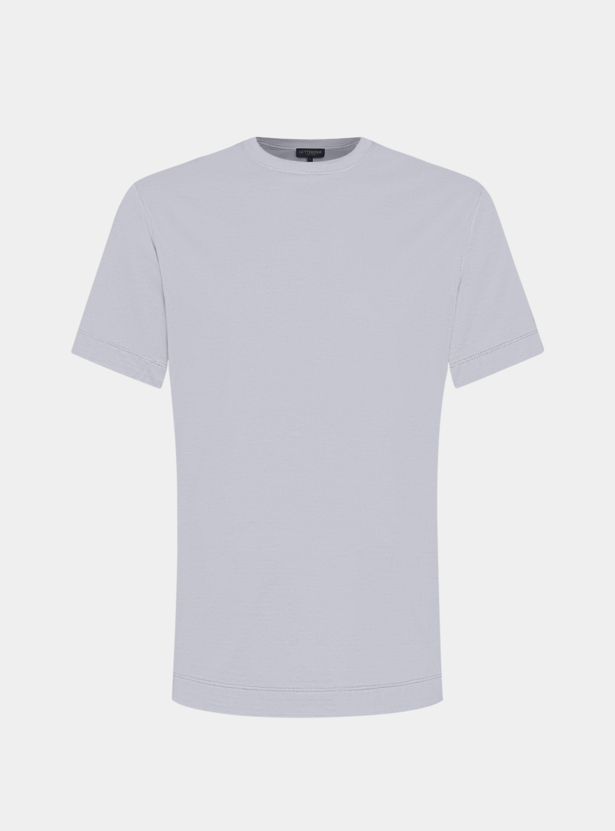 Camiseta de manga corta en hilo de Escocia, GRIS MARENGO