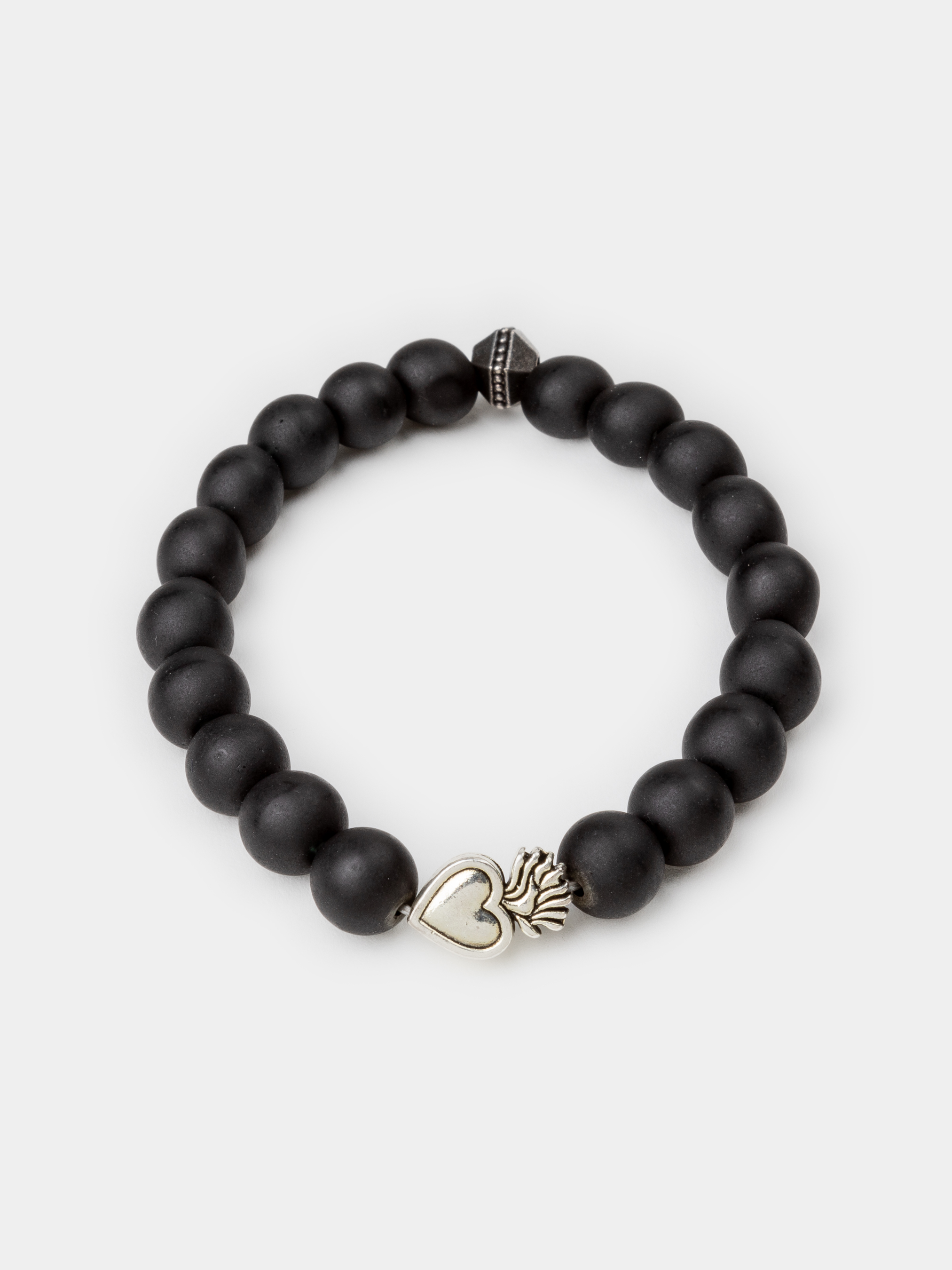 Bracciale elastico con pietre nere, UNICO