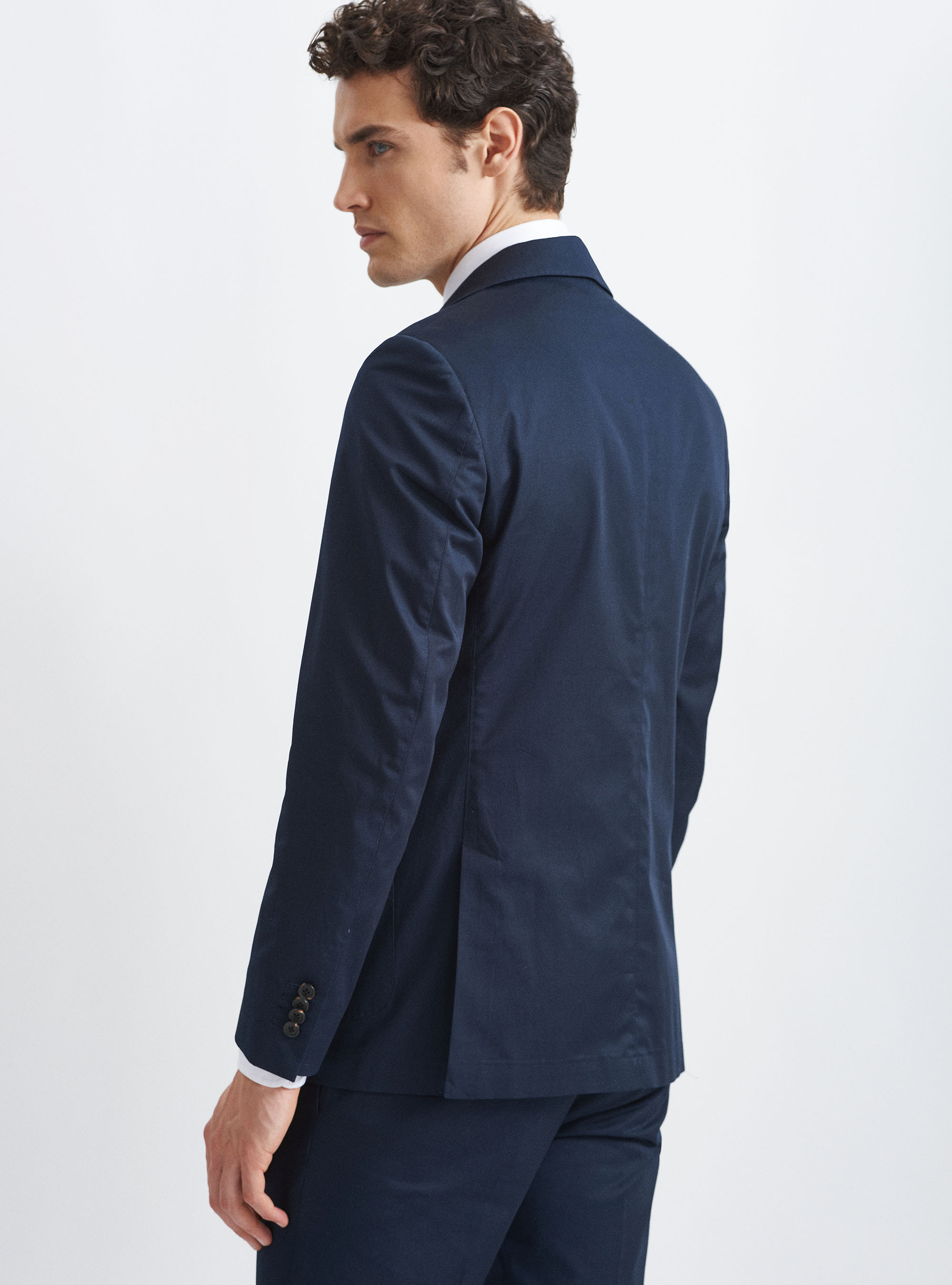 Giacca per abito in puro cotone, BLU NAVY