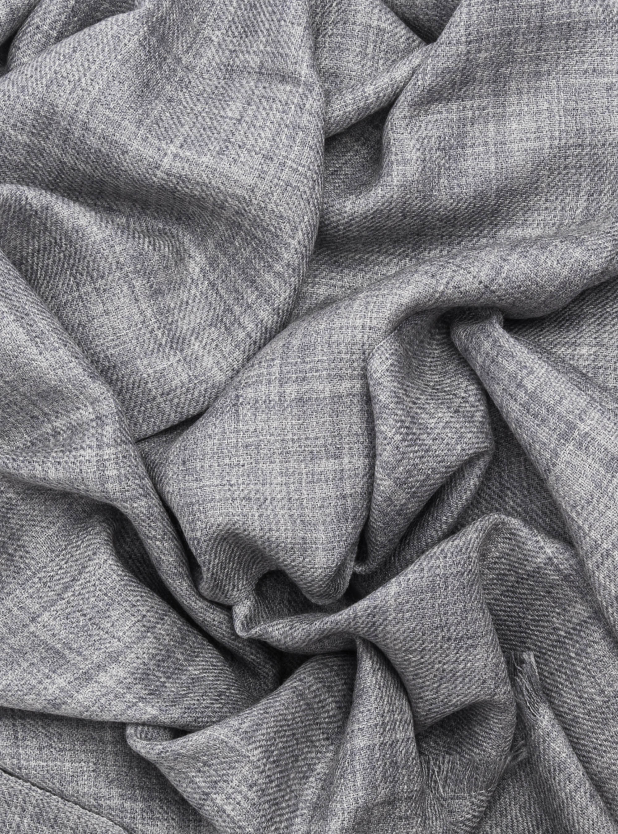 Sciarpa in lana con ricamo in contrasto, GRIGIO CHIARO MELANGE