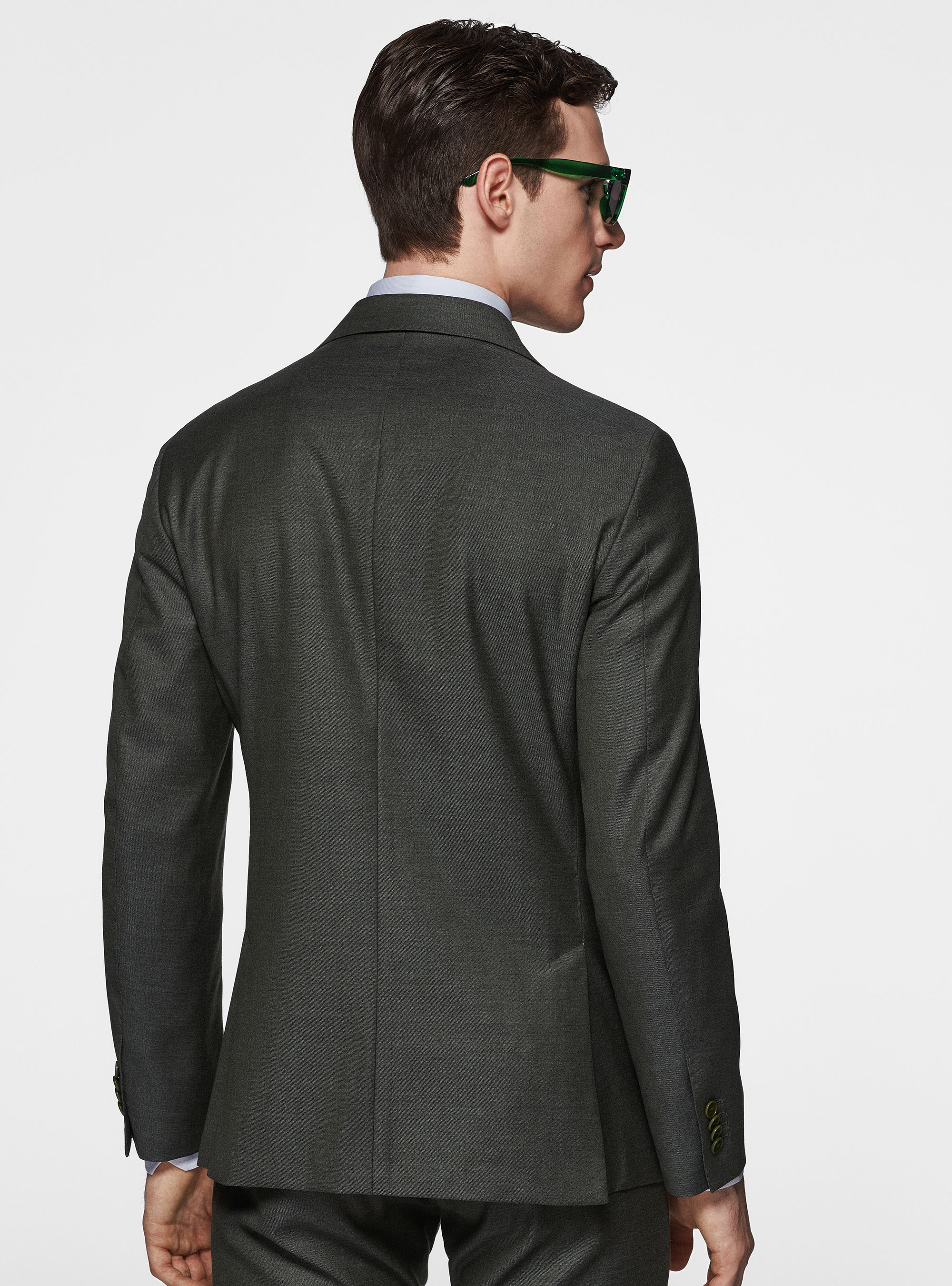 Giacca in pura lana superfine 110's, VERDE