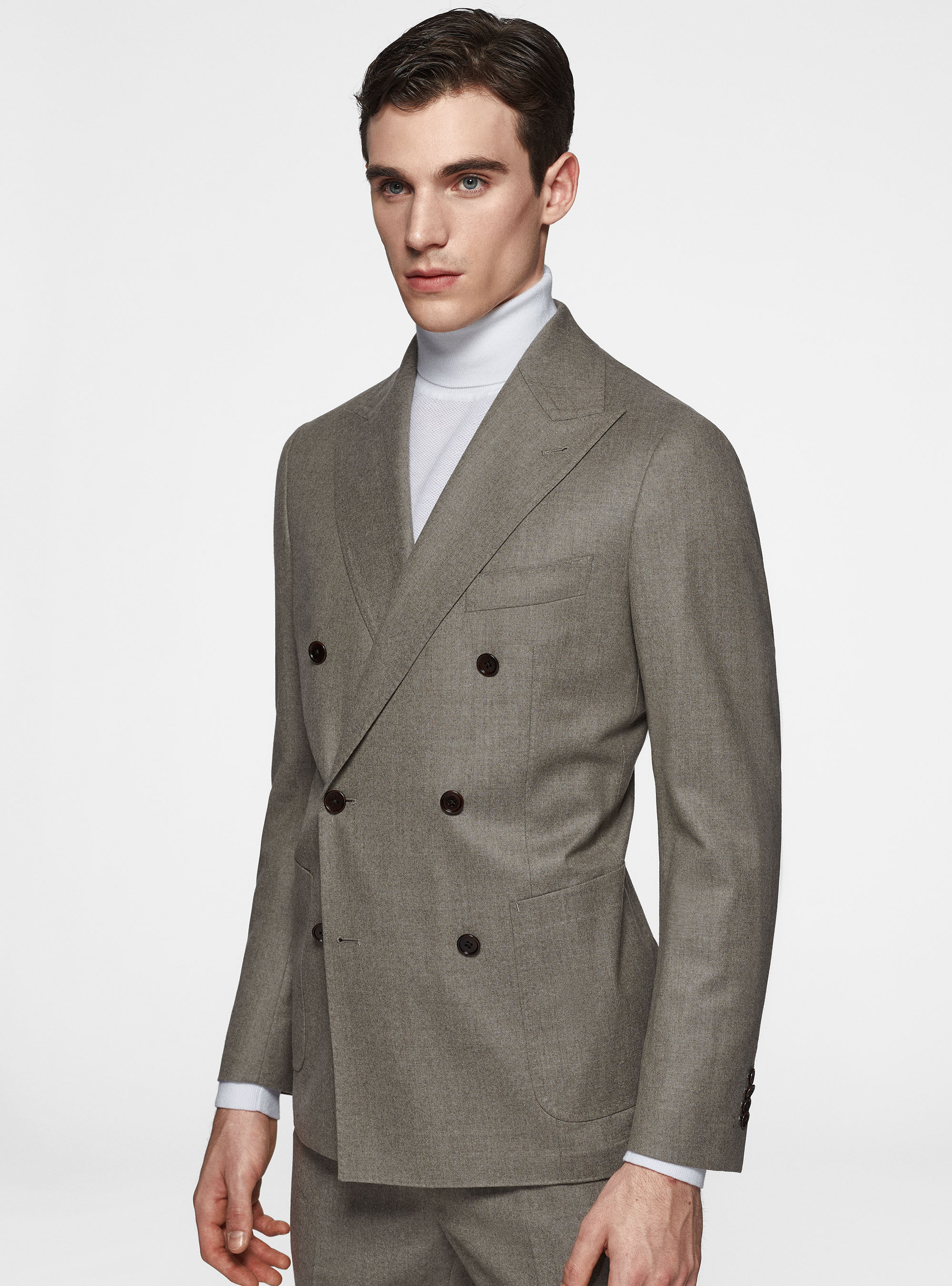 Giacca doppiopetto in flanella Vitale Barberis Canonico