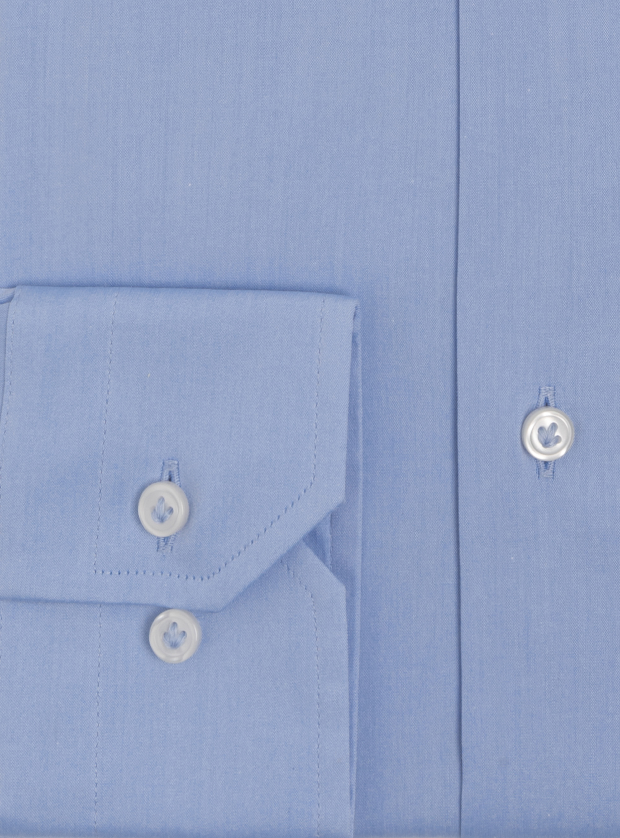 Camicia slim fit in popeline stretch, AZZURRO