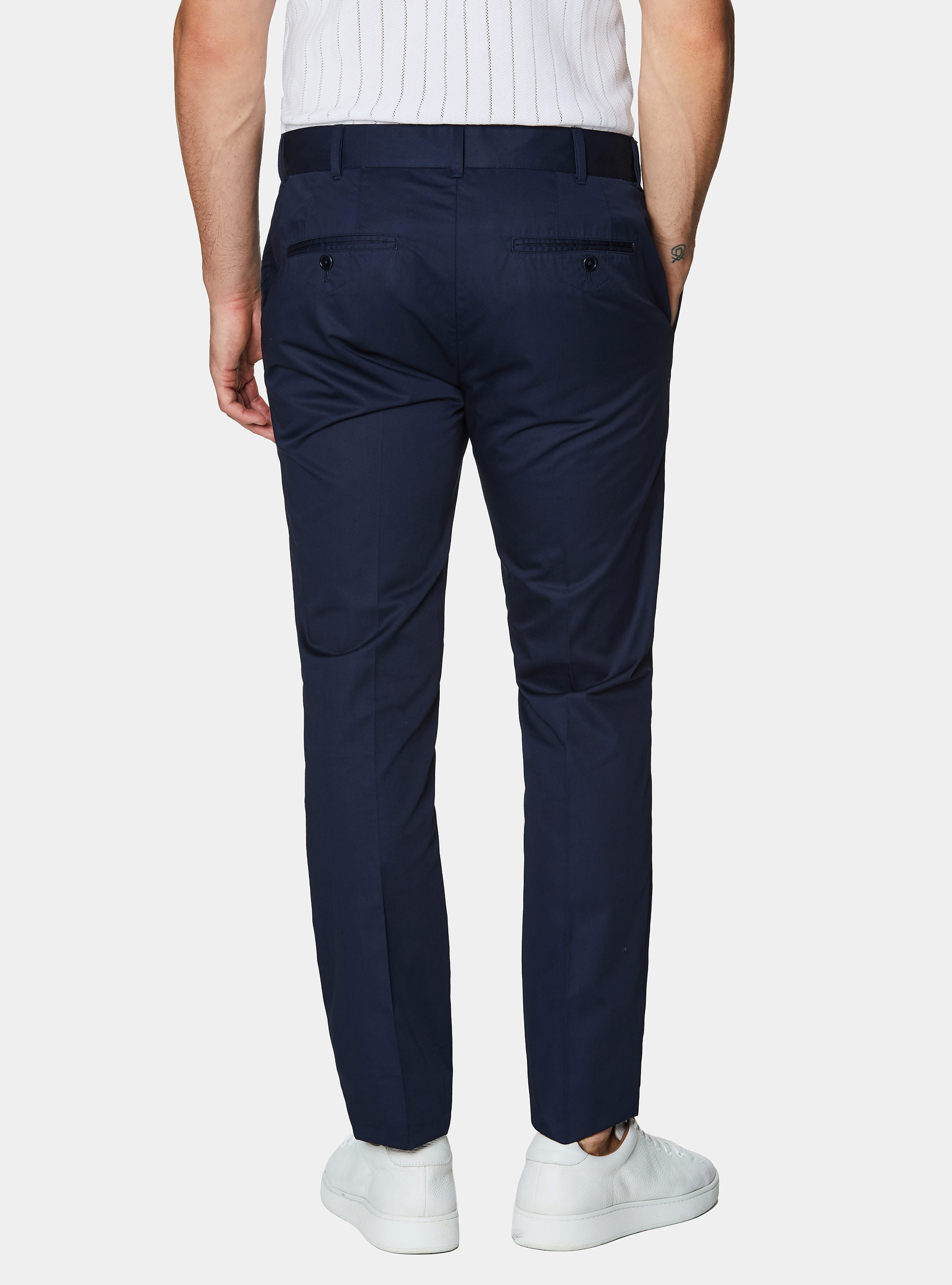 Pantaloni chino in twill leggero, BLU NAVY