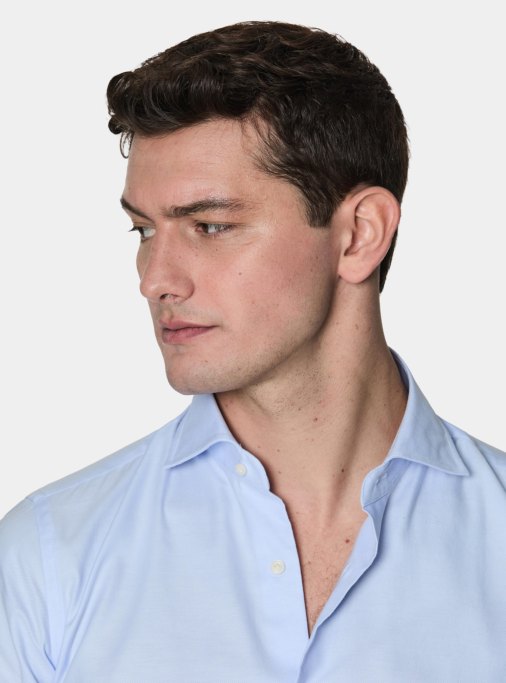 Camicia in cotone oxford, AZZURRO 0290C