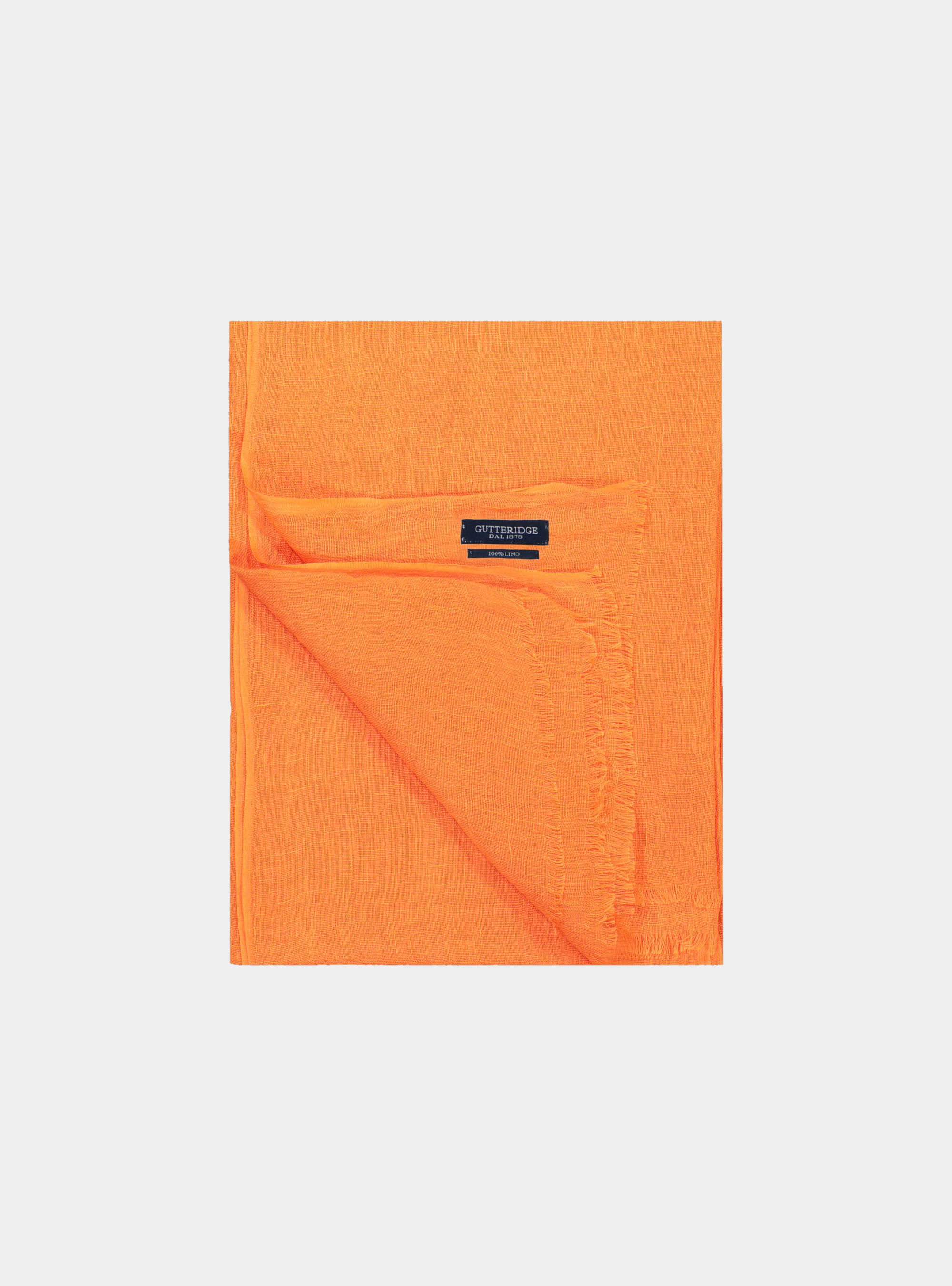 Solid color linen scarf, ORANGE