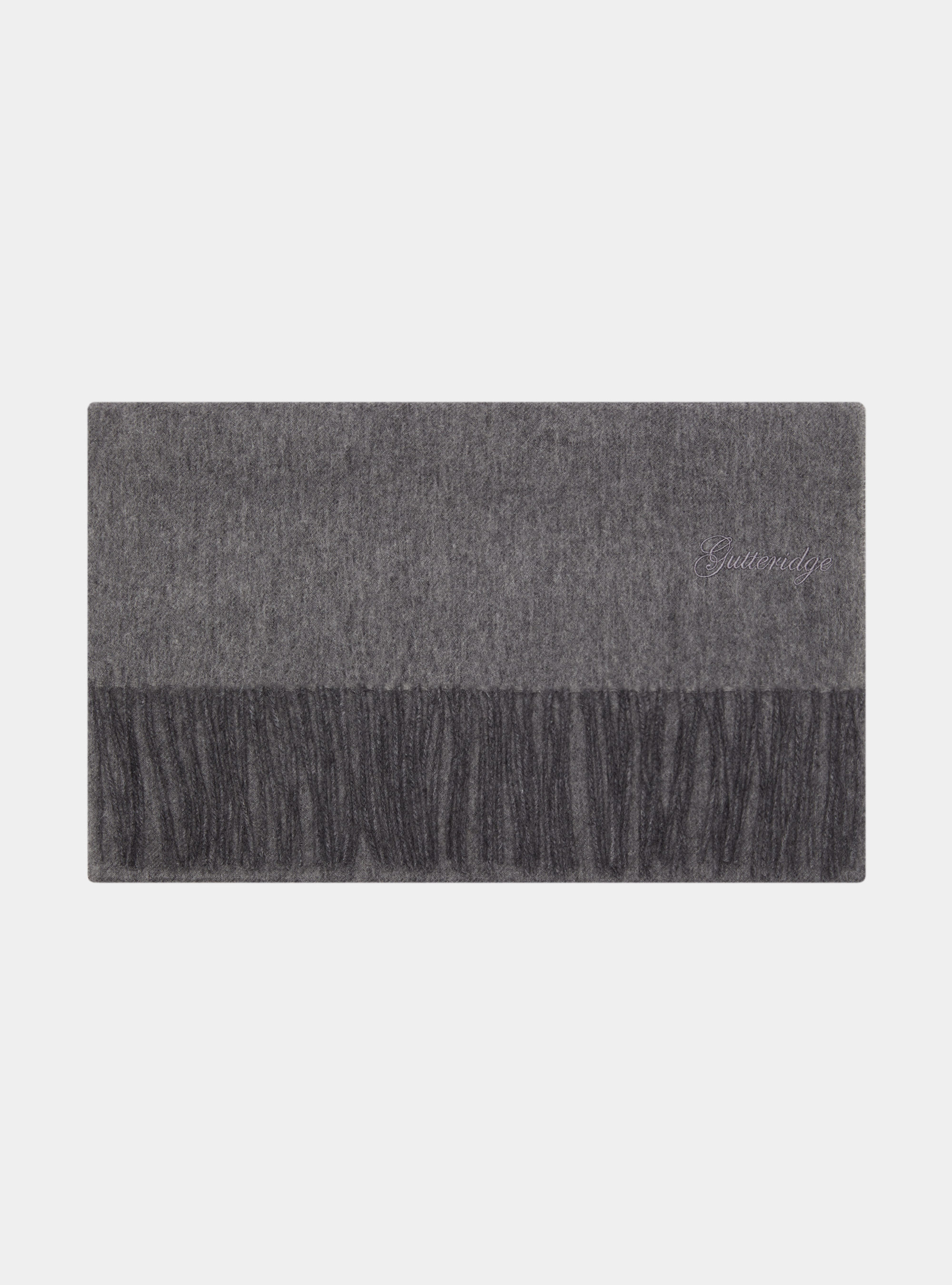 Sciarpa double face in lana e cashmere, GRIGIO CHIARO