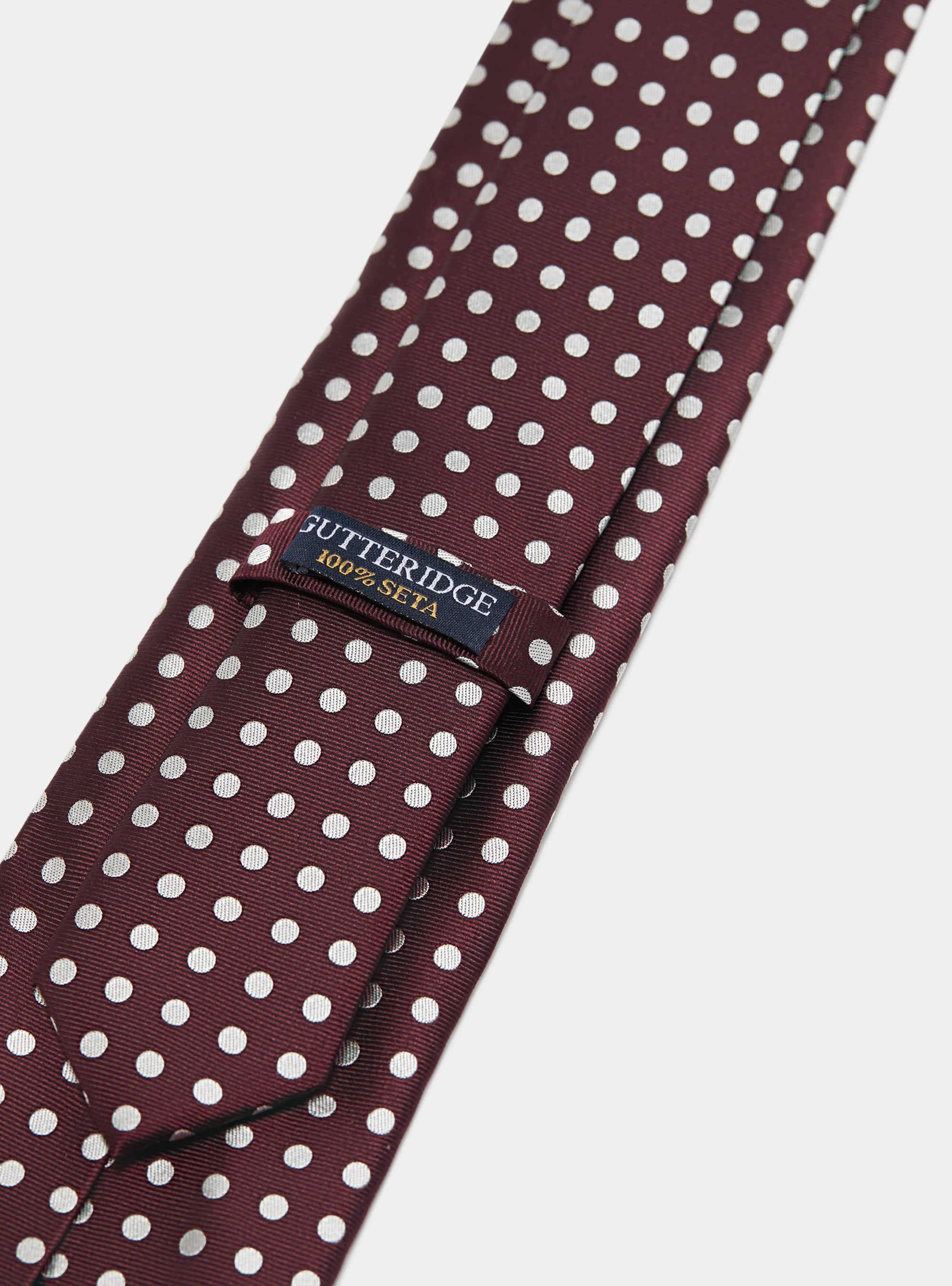Polka Dot Silk Tie, BORDEAUX