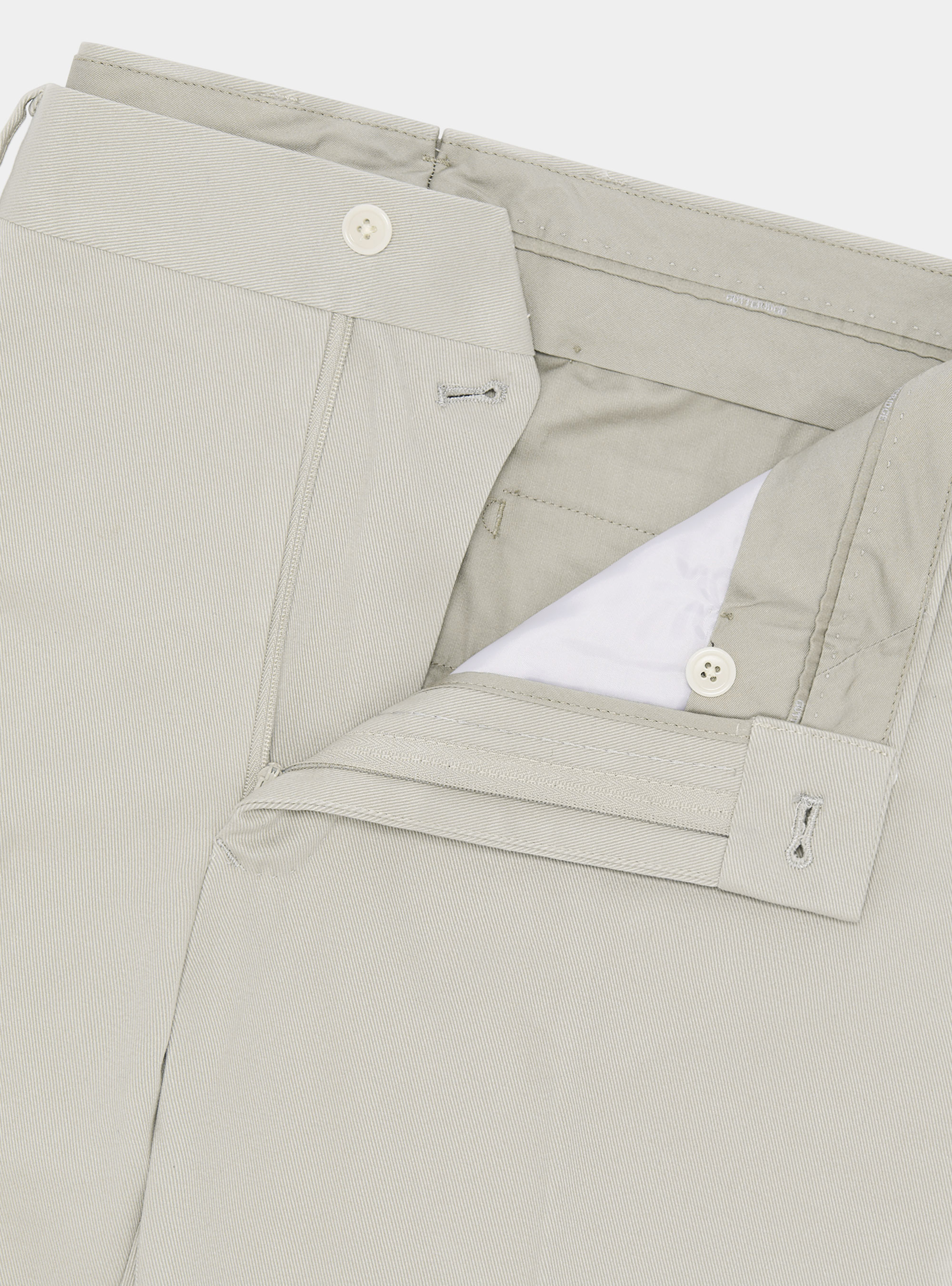 Pantaloni in cotone smerigliato, ECRU