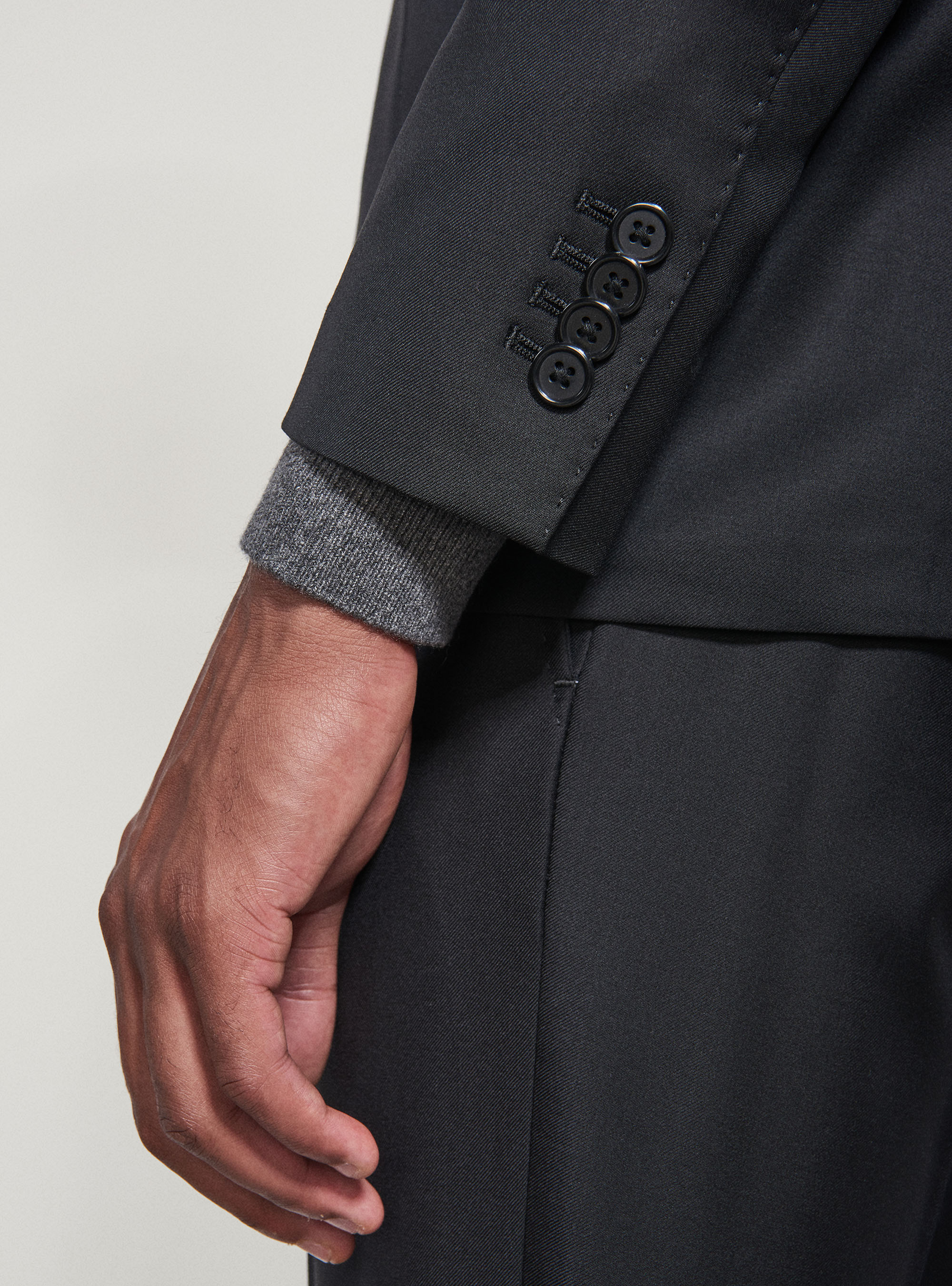 S110's Pure Wool Suit blazer, BLACK