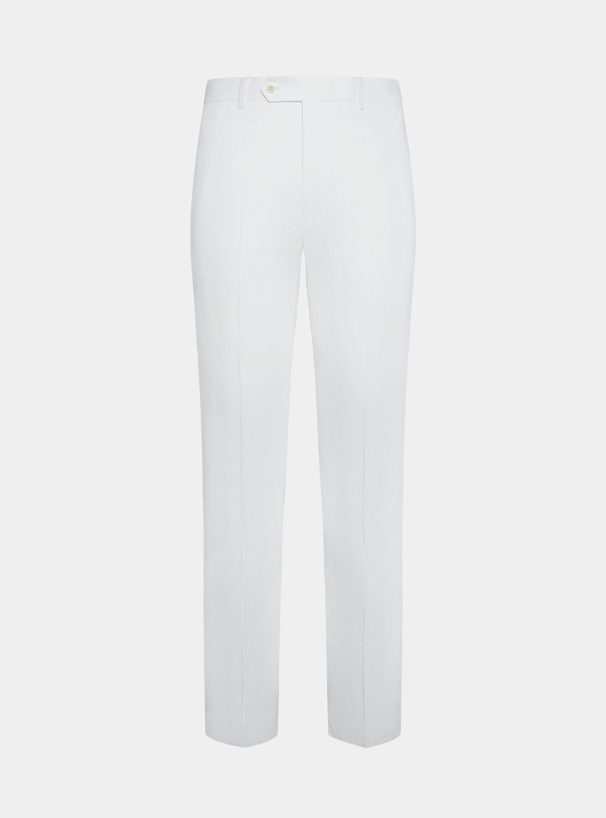 Pure linen suit trousers, WHITE