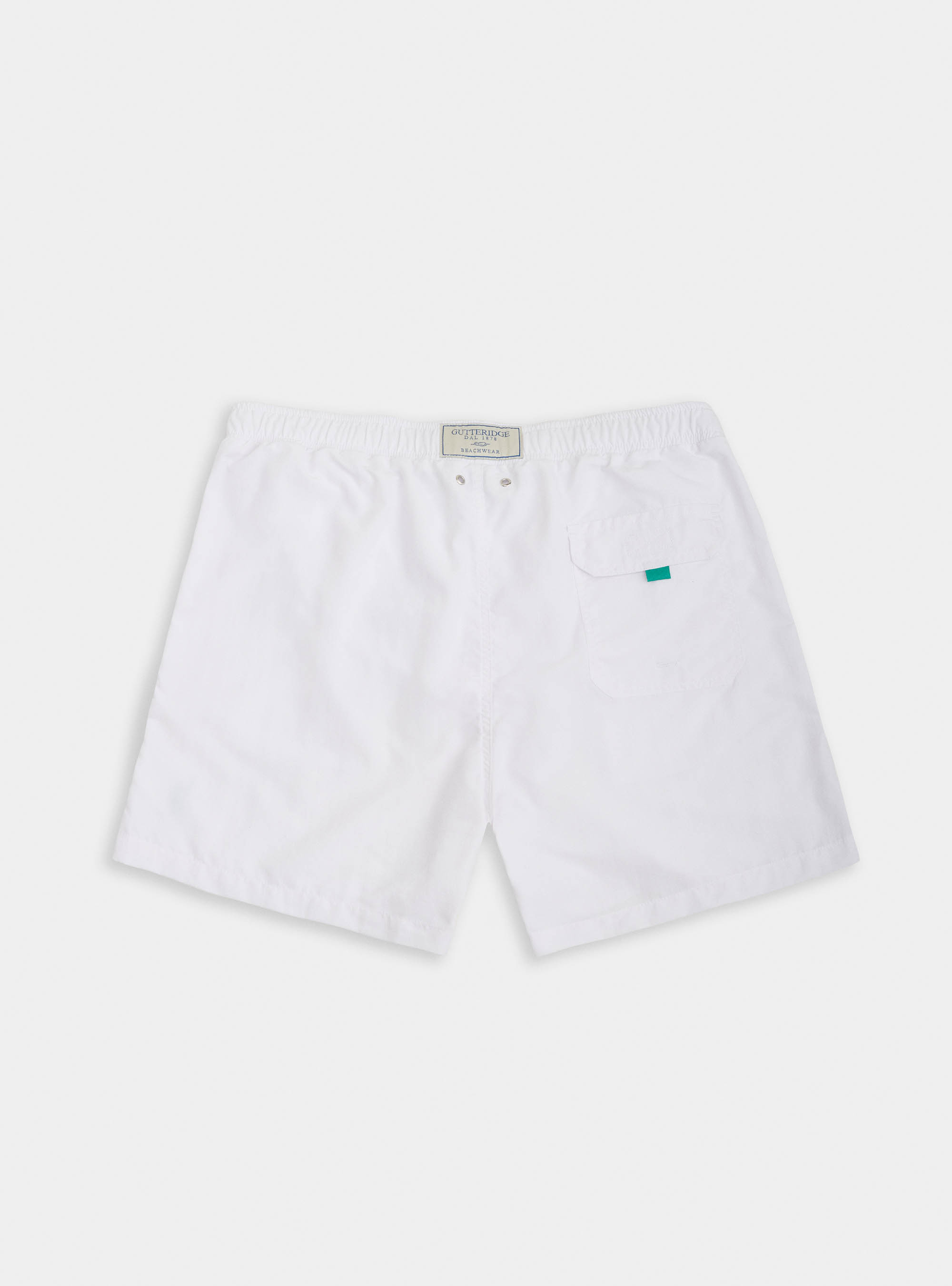Einfarbige Basic-Badeshorts, BIANCO 0099C