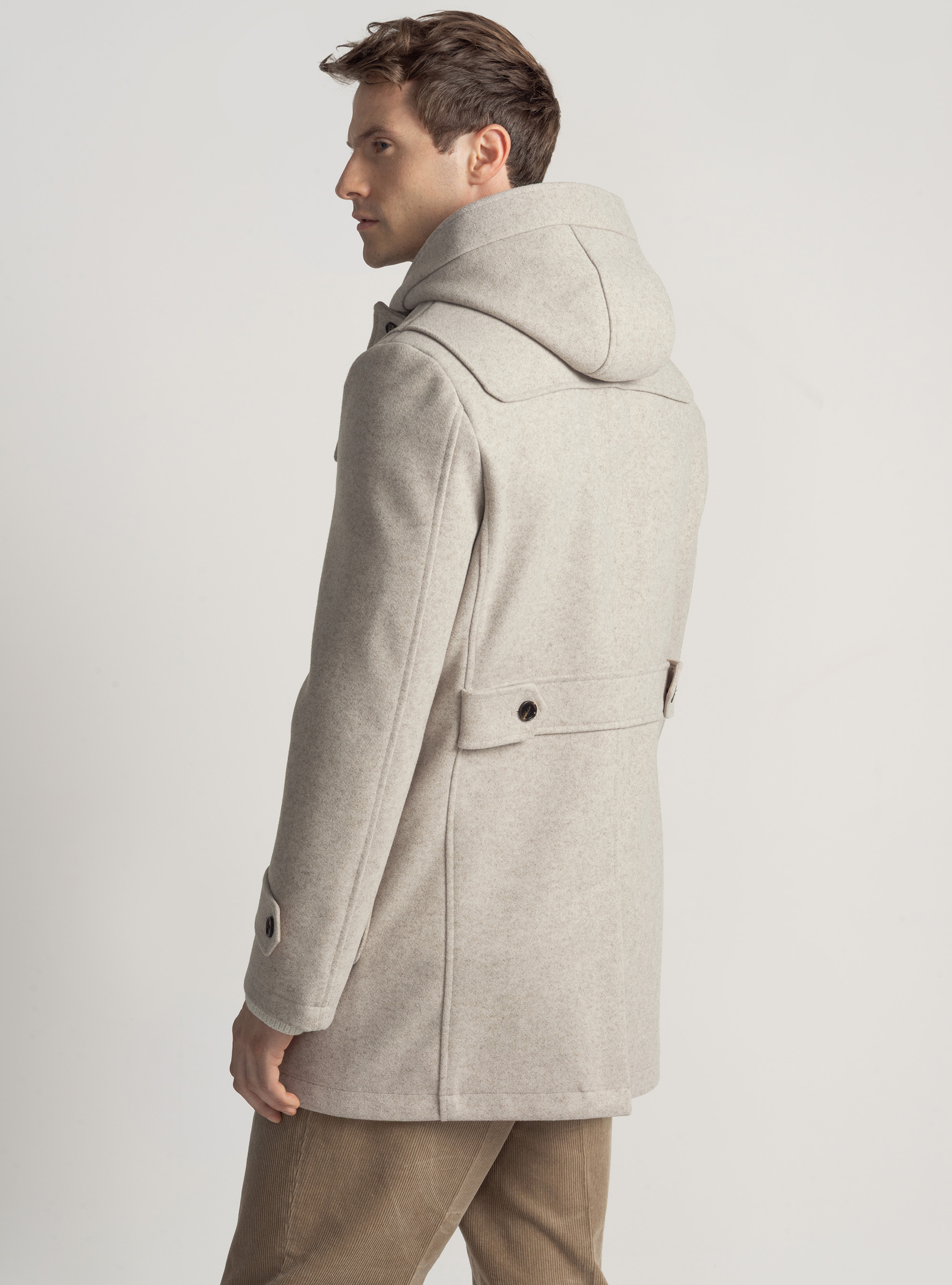 Montgomery basico in misto lana, ECRU