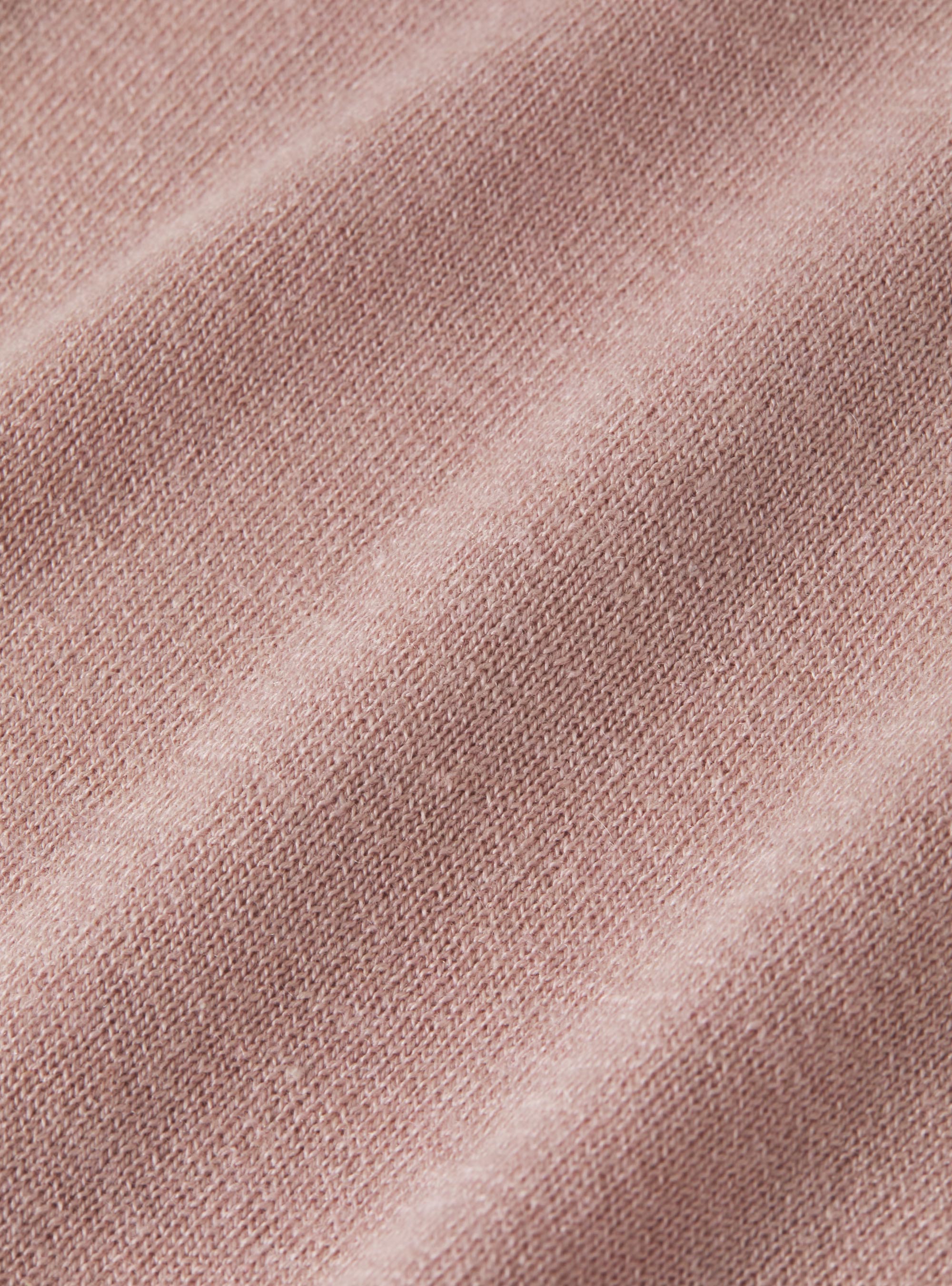 Maglia girocollo in cotone seta e cashmere, 0441C ROSA SCURO