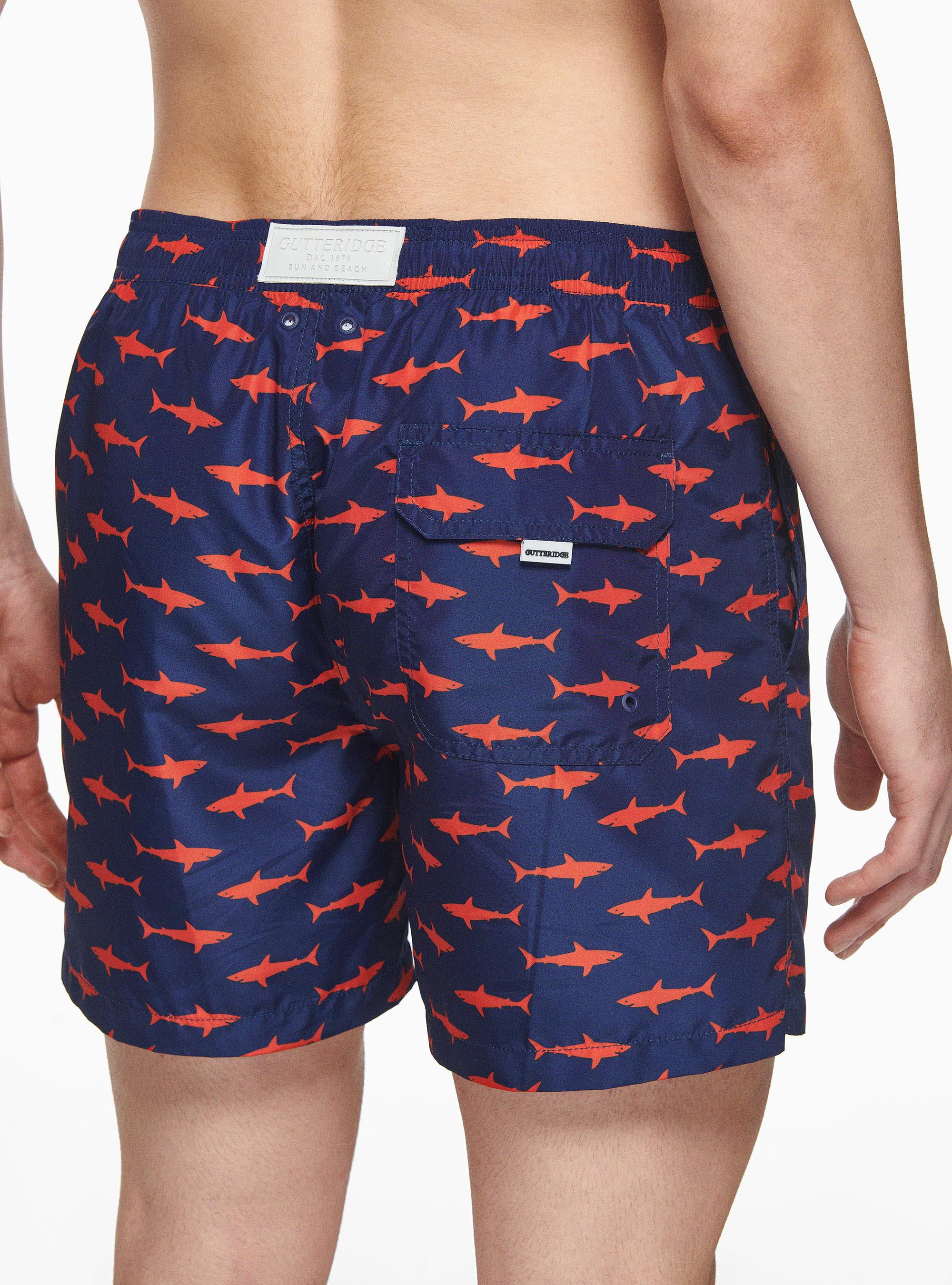 Costume da bagno con squali, BLU ROYAL