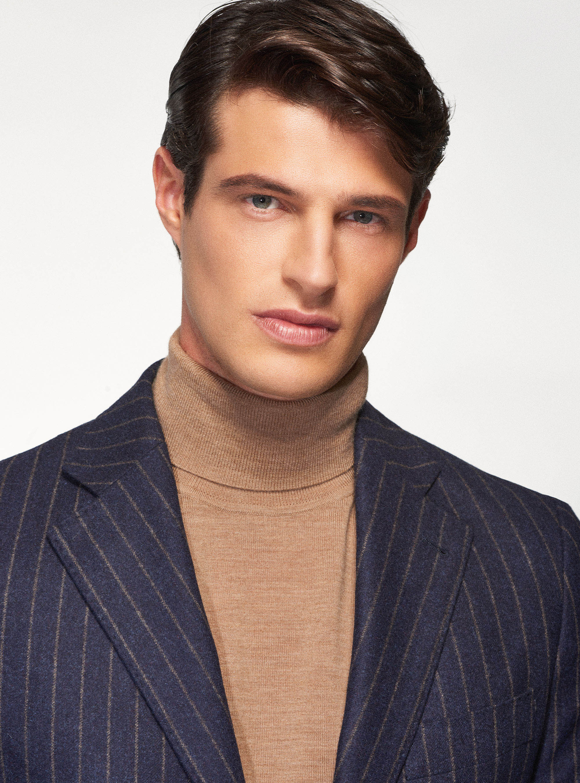 Pure wool pinstripe suit blazer Vitale Barberis Canonico, NAVY BLUE