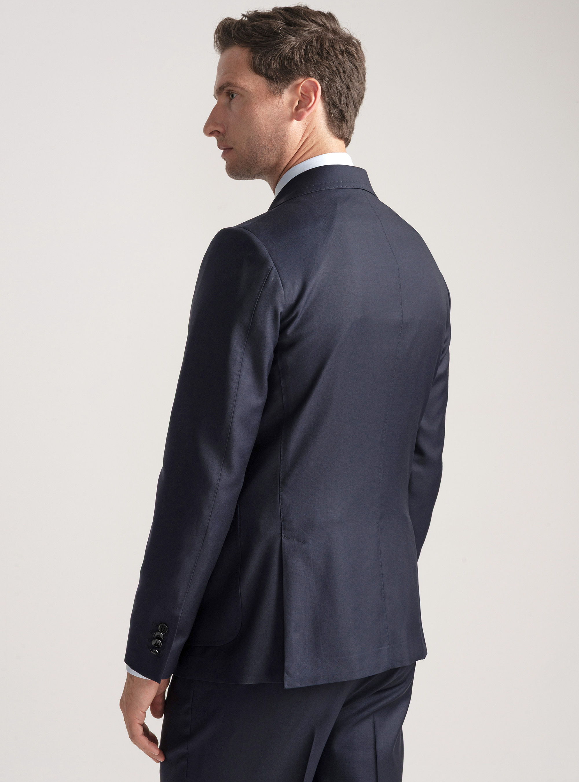 Giacca doppiopetto in lana Vitale Barberis Canonico, BLU NAVY