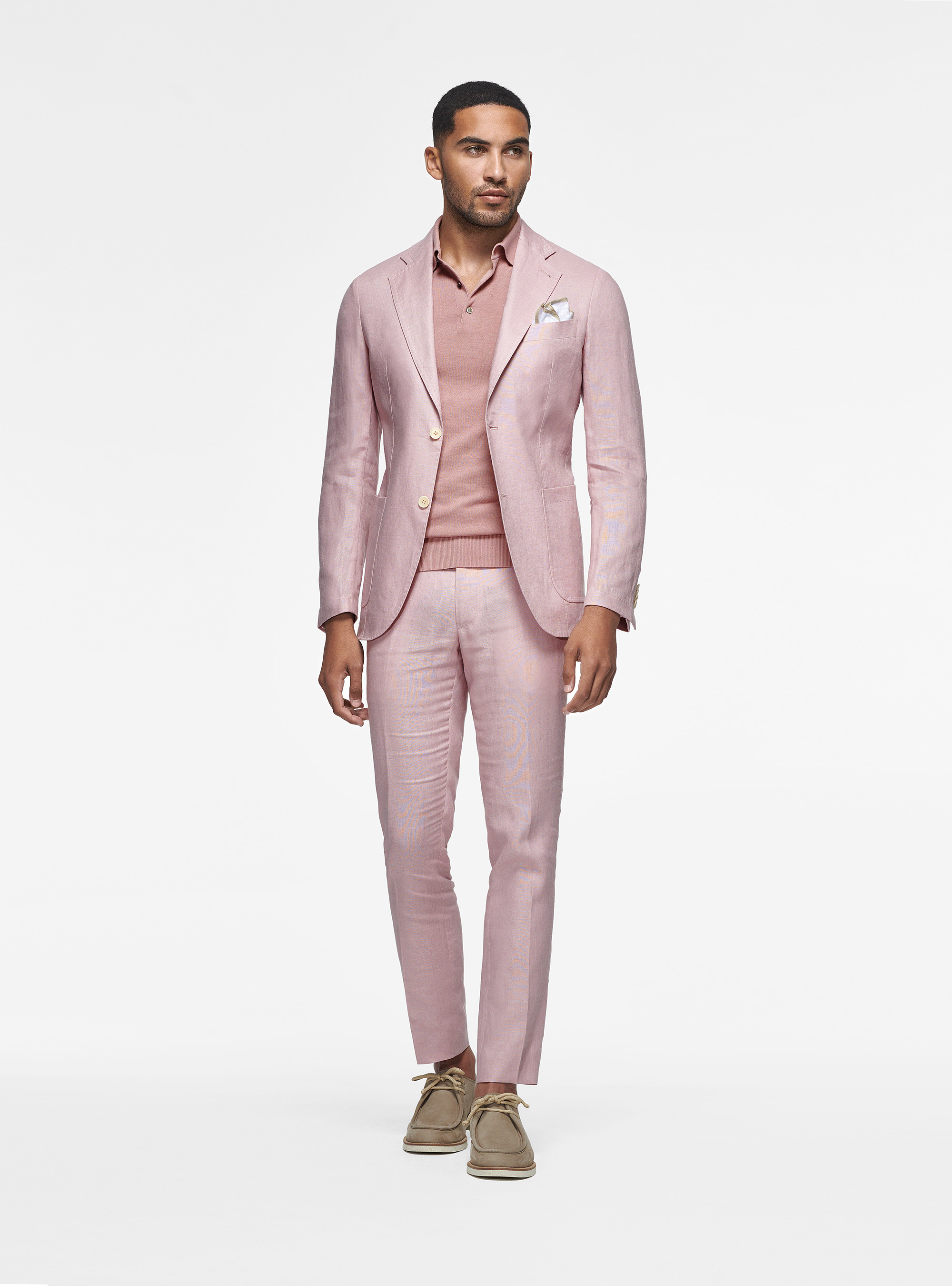 Abito rosa scuro in puro lino, 