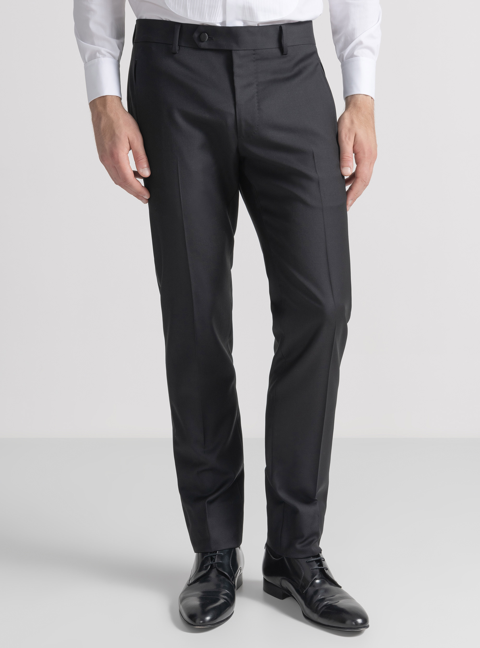 Pantaloni per abito smoking in pura lana Vitale Barberis Canonico