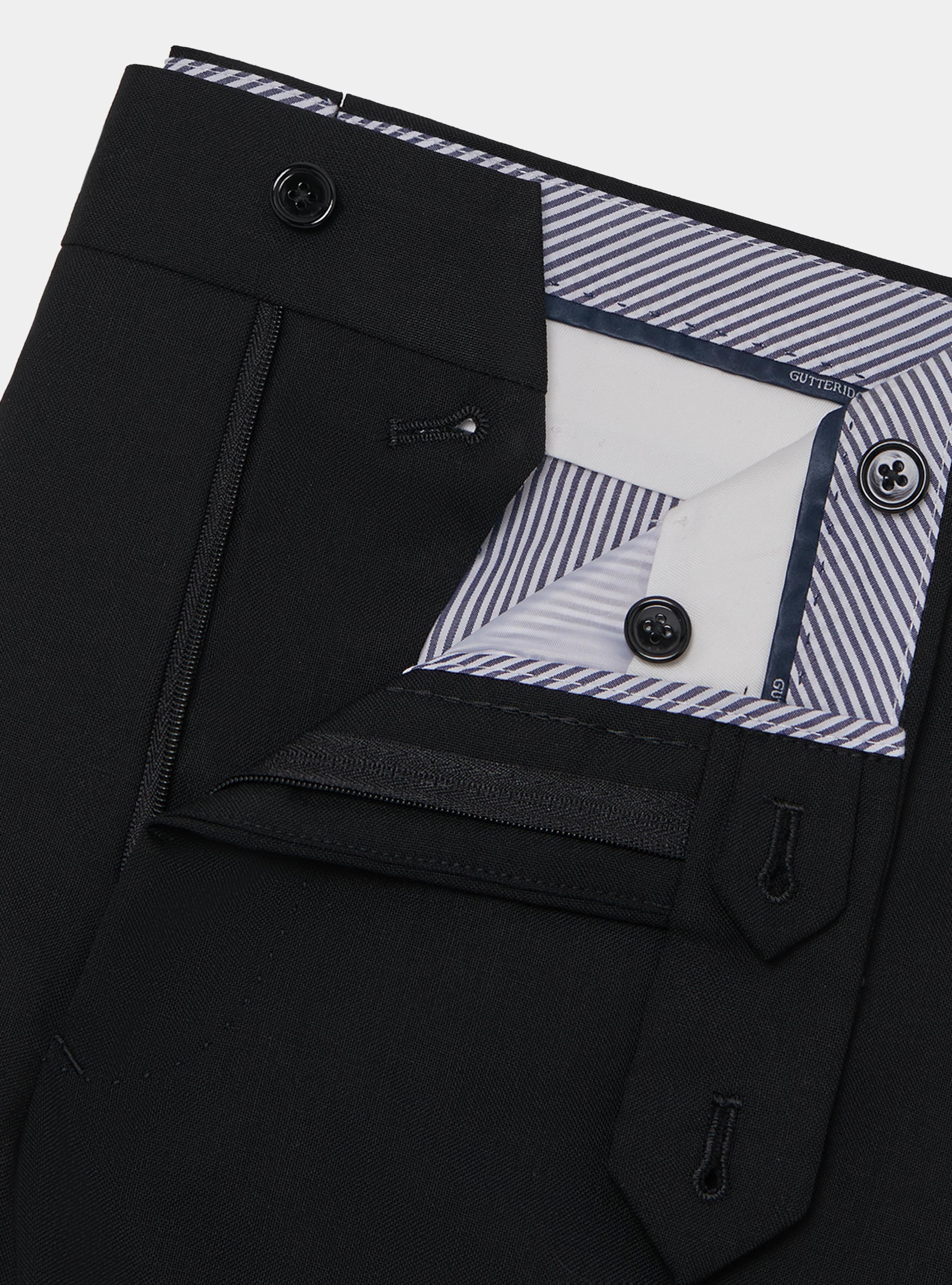 Pantaloni in pura lana Vitale Barberis Canonico, NERO