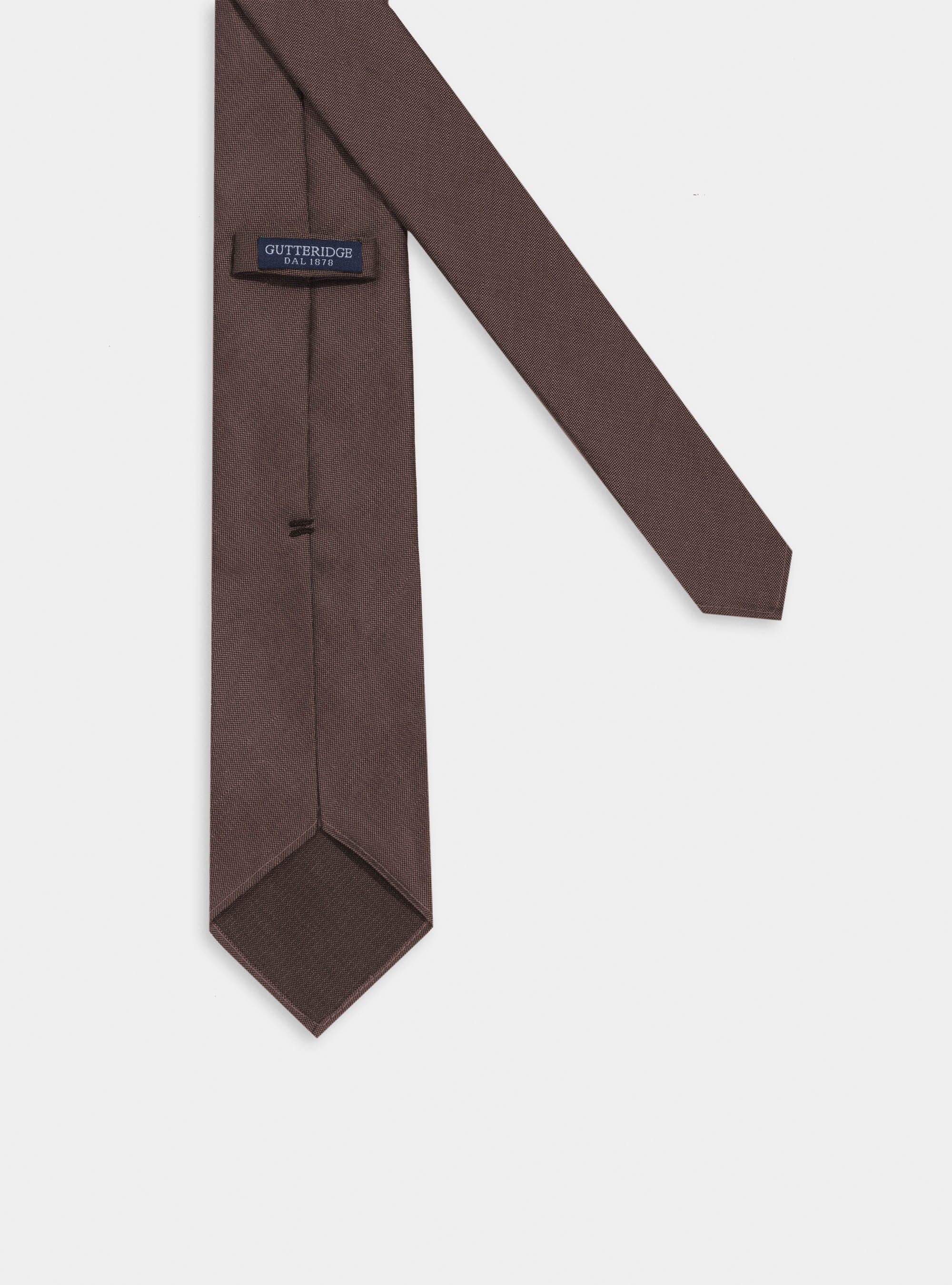 Cravatta in lino e cotone, MARRONE 0508C