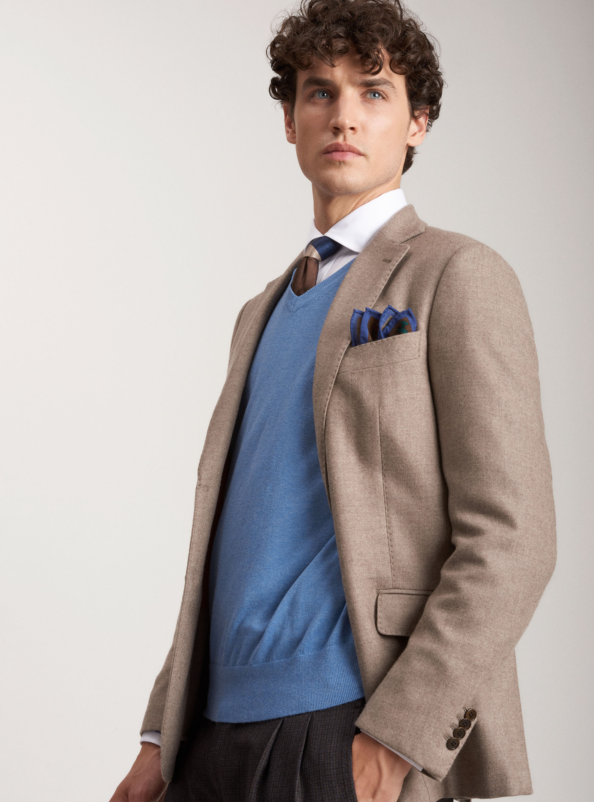 100% cashmere blazer, ECRU