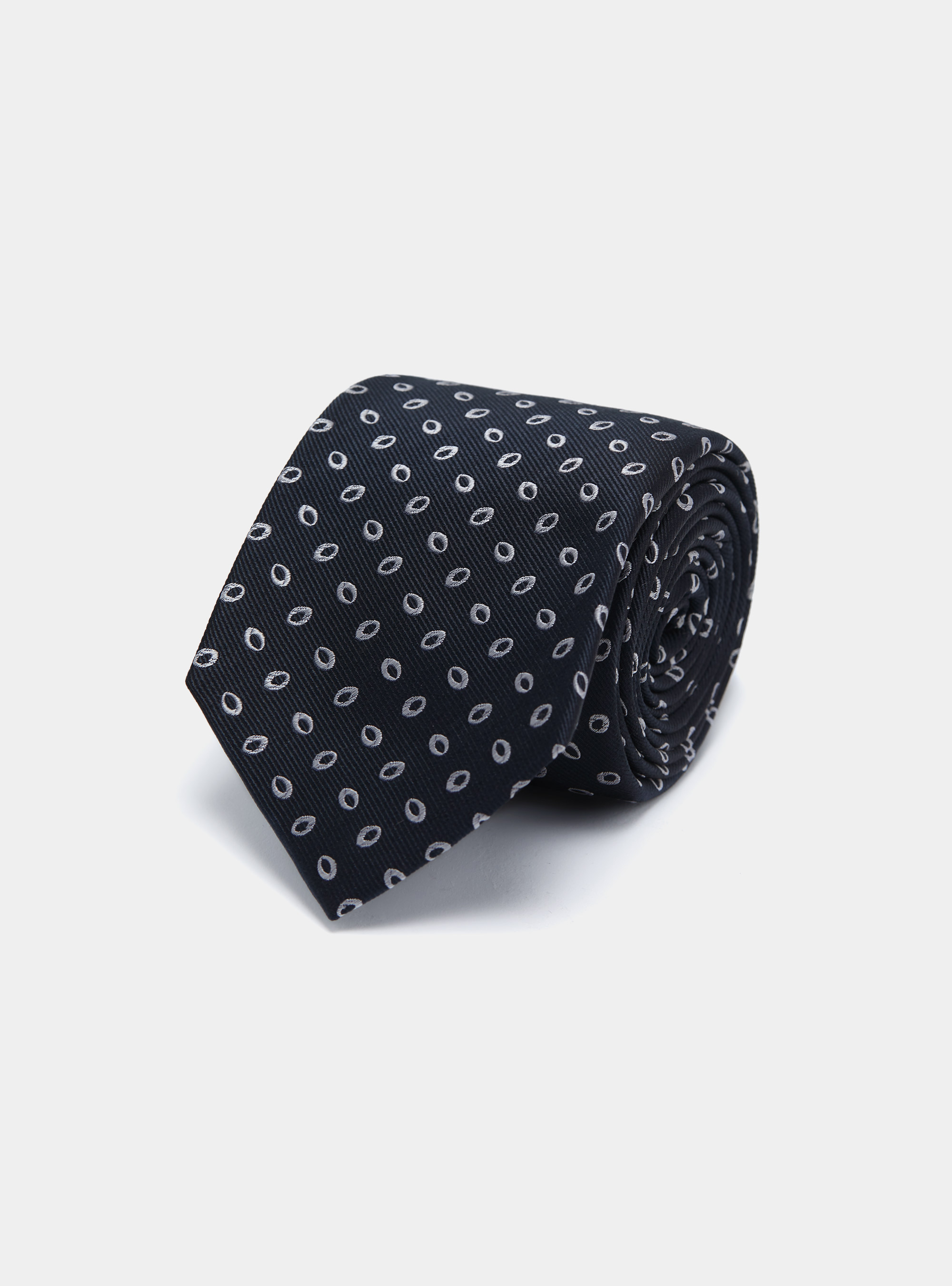 Cravate à motifs en sergé de soie jacquard