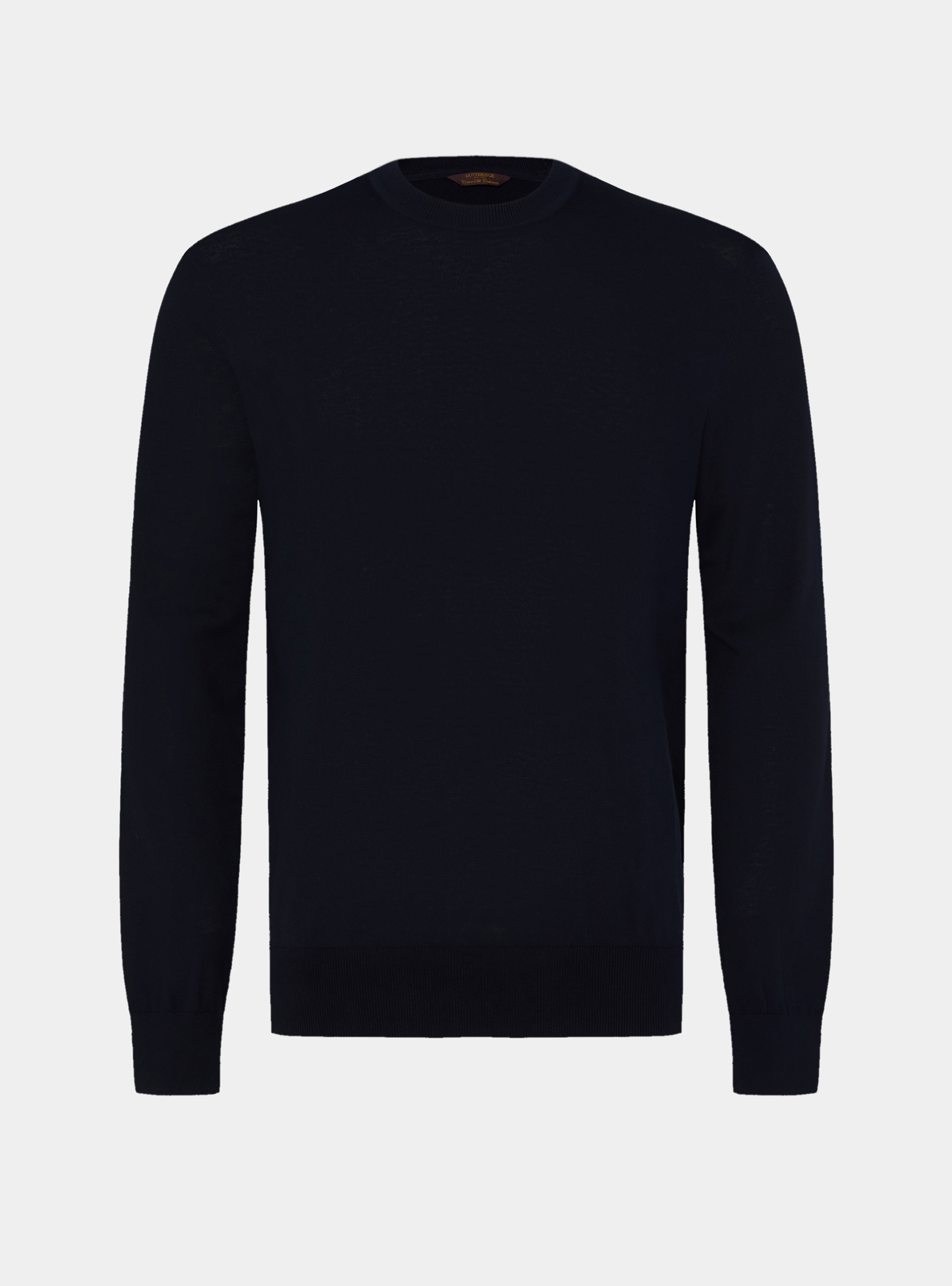 Maglia girocollo in cotone seta e cashmere, NAVY BLUE
