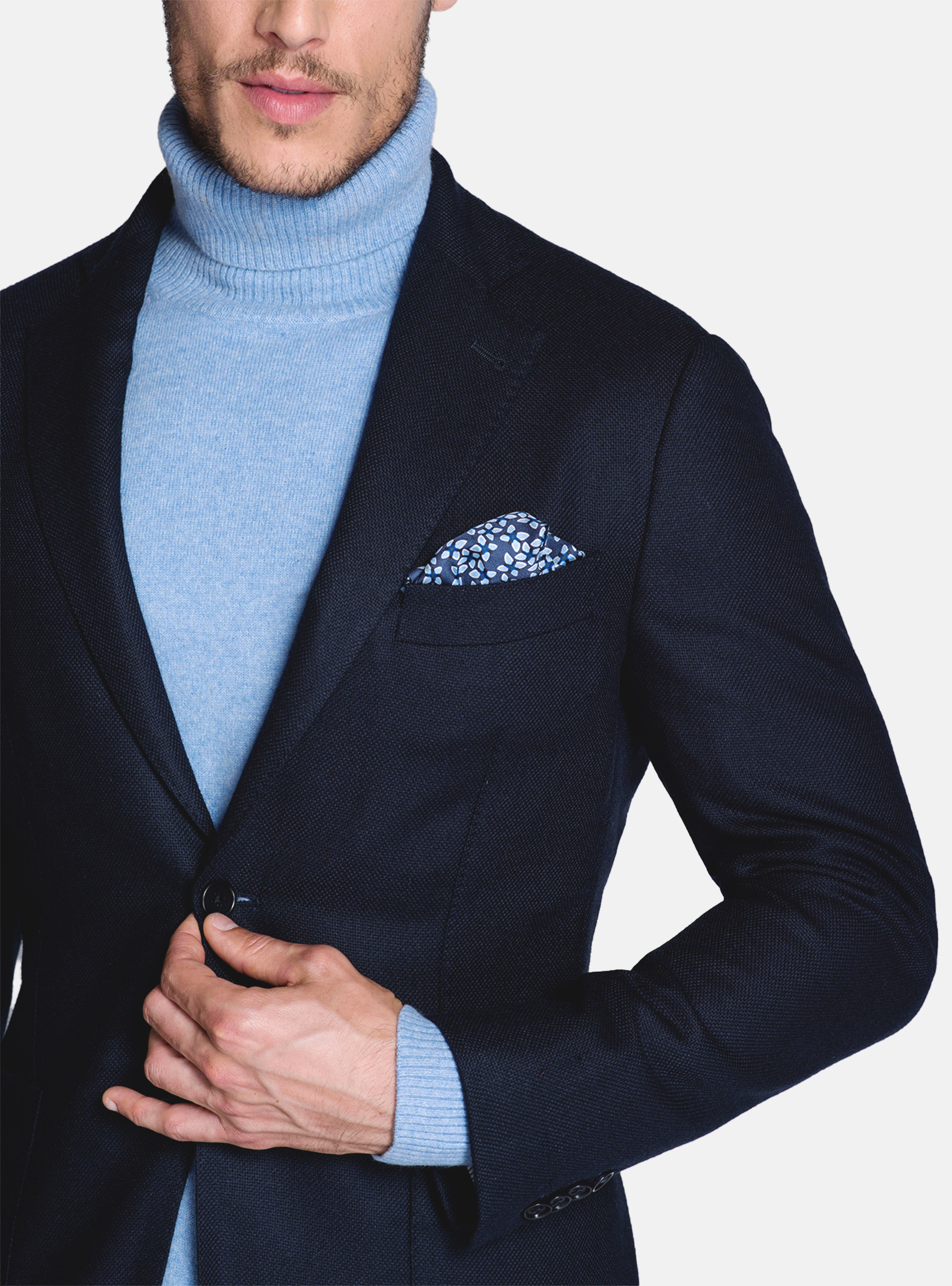 100% cashmere blazer, NAVY BLUE