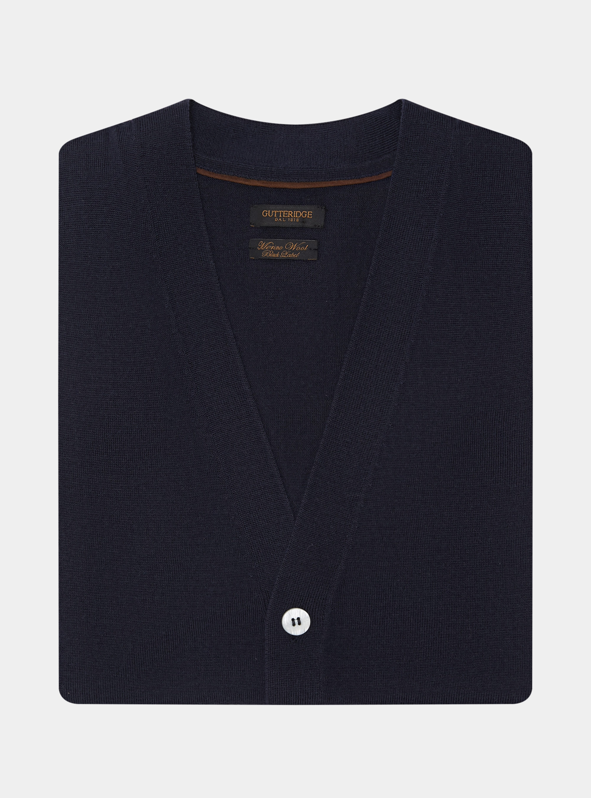 Gilet in maglia in pura lana merino extrafine, BLU NAVY