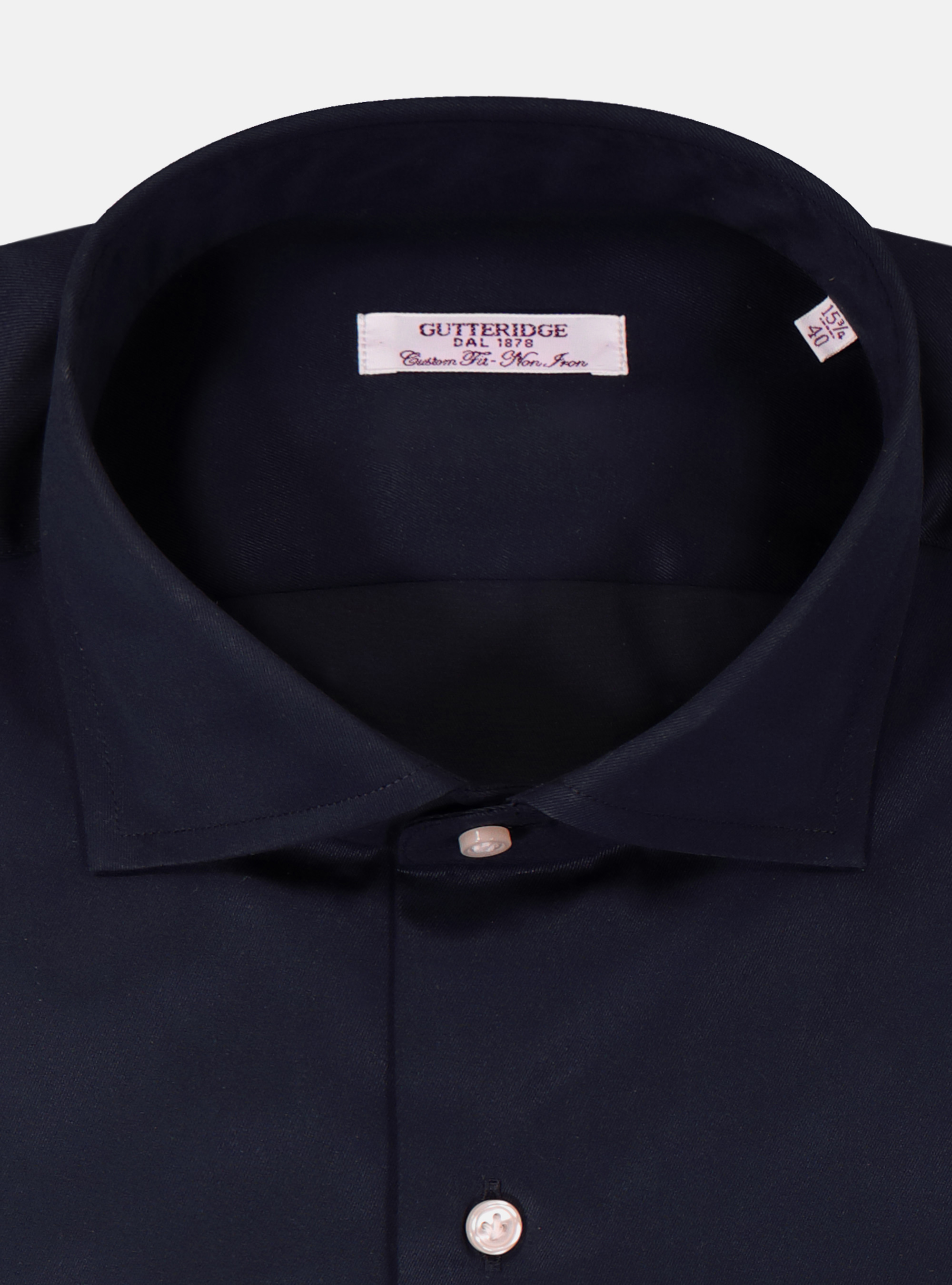 Klassisches Hemd mit bequemer Passform aus b&uuml;gelfreiem Twill, NAVY 0218C