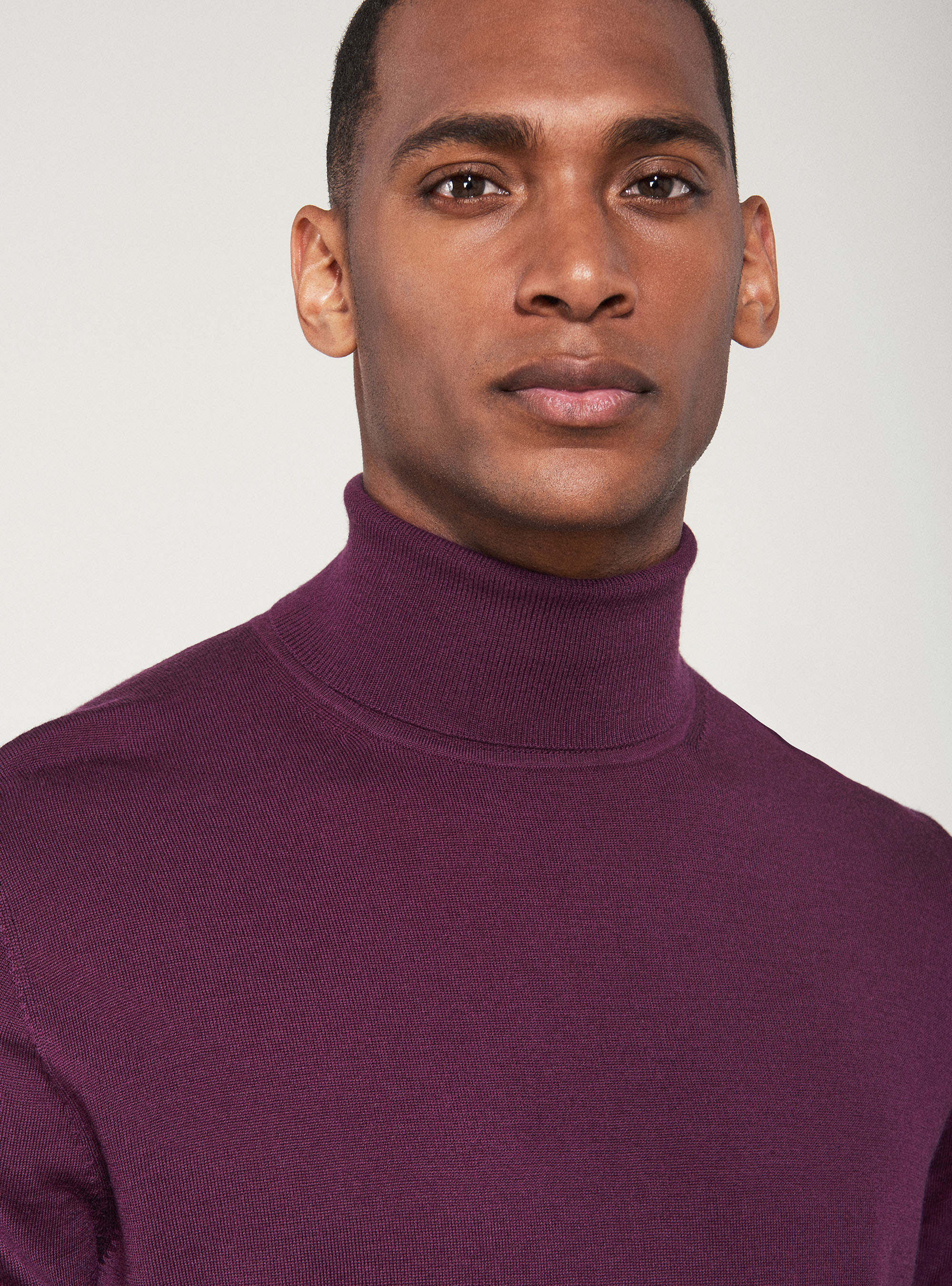 Dolcevita in pura lana merino extrafine, VIOLA CHIARO