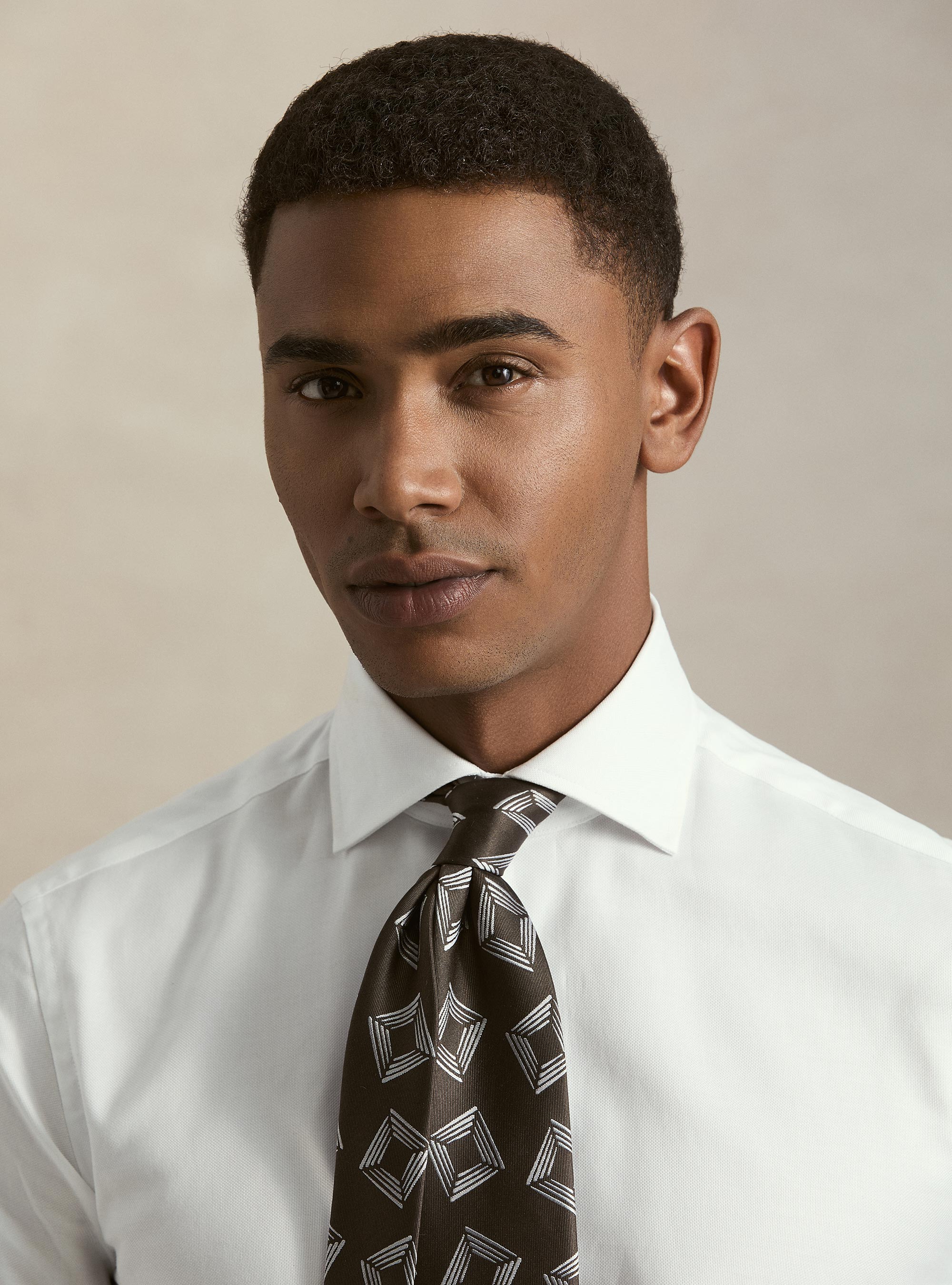 Camisa de algod&oacute;n oxford, BLANCO