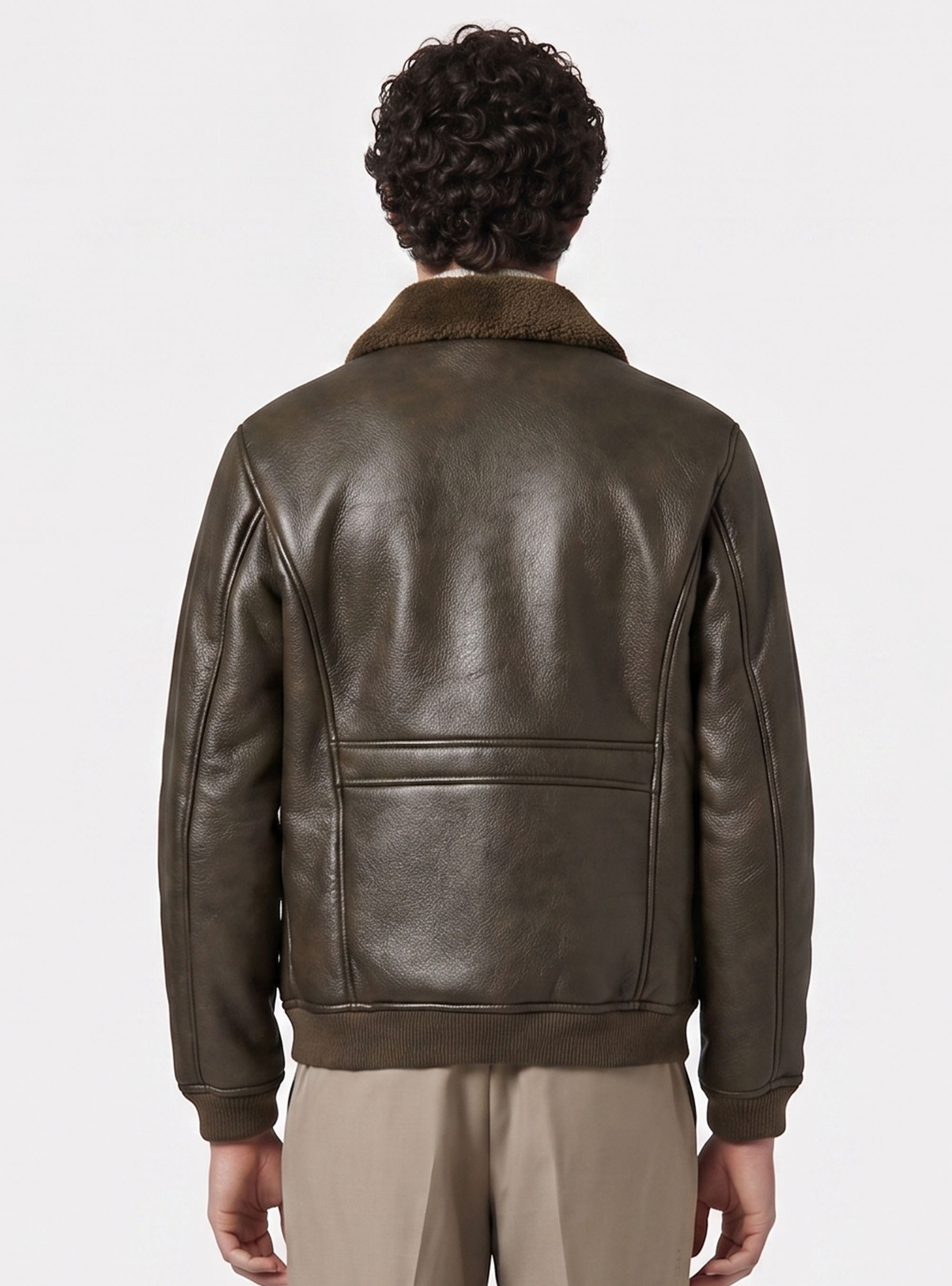 Faux leather bomber jacket with large pockets, MILITARE 0609C