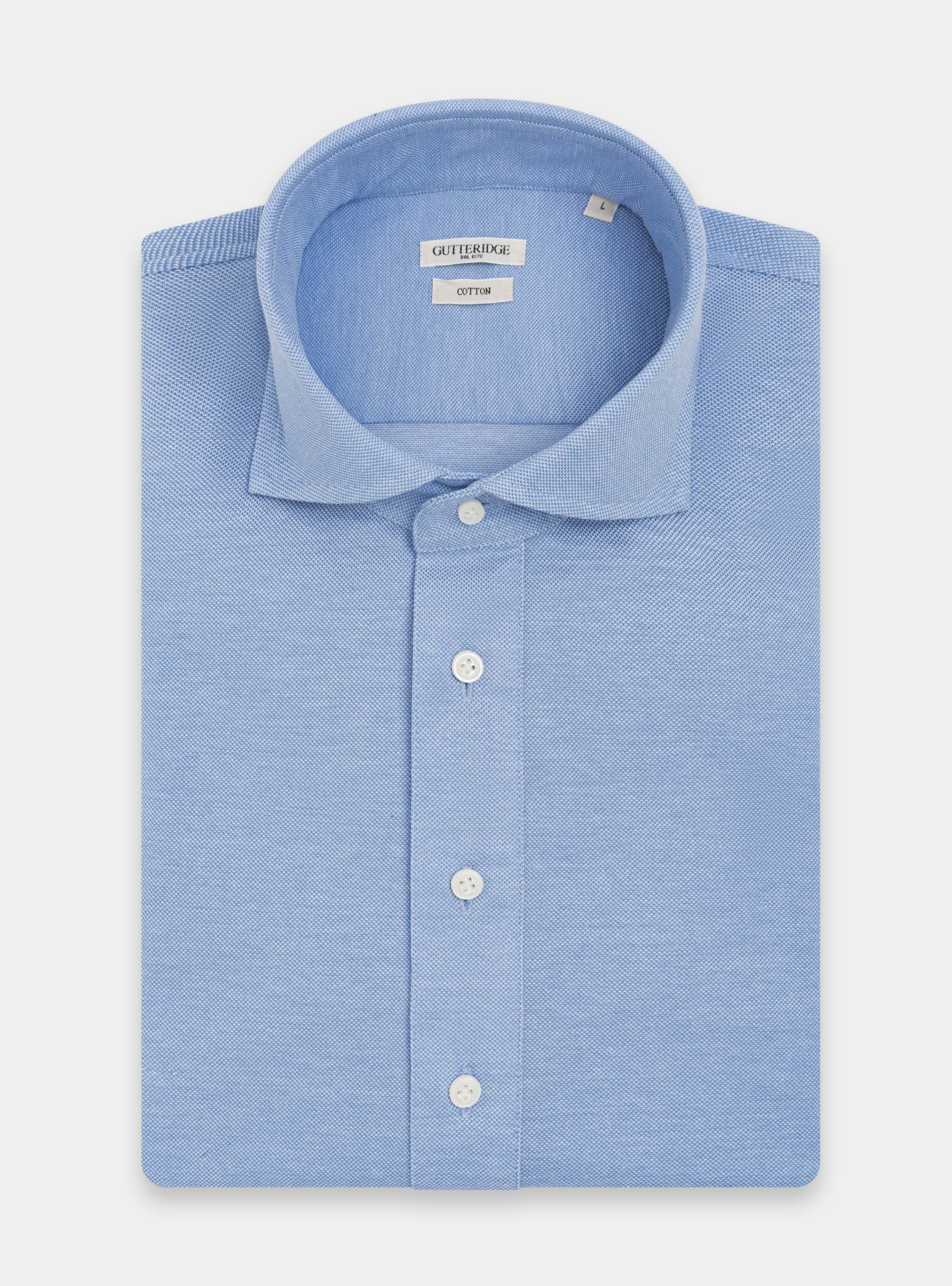 Piqué polo shirt, LIGHT BLUE
