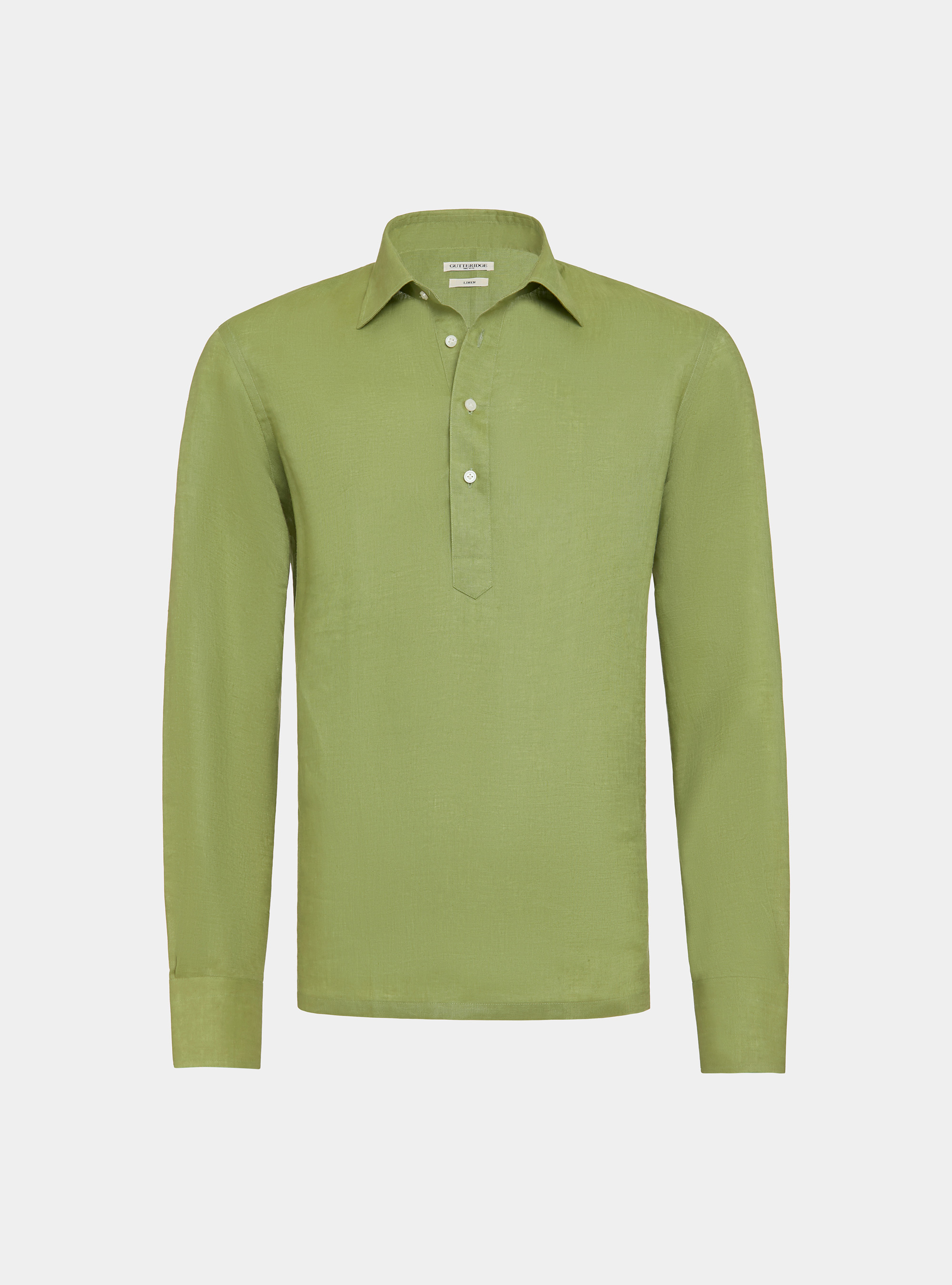 Pure linen polo shirt, VERDE PISTACCHIO 0616C