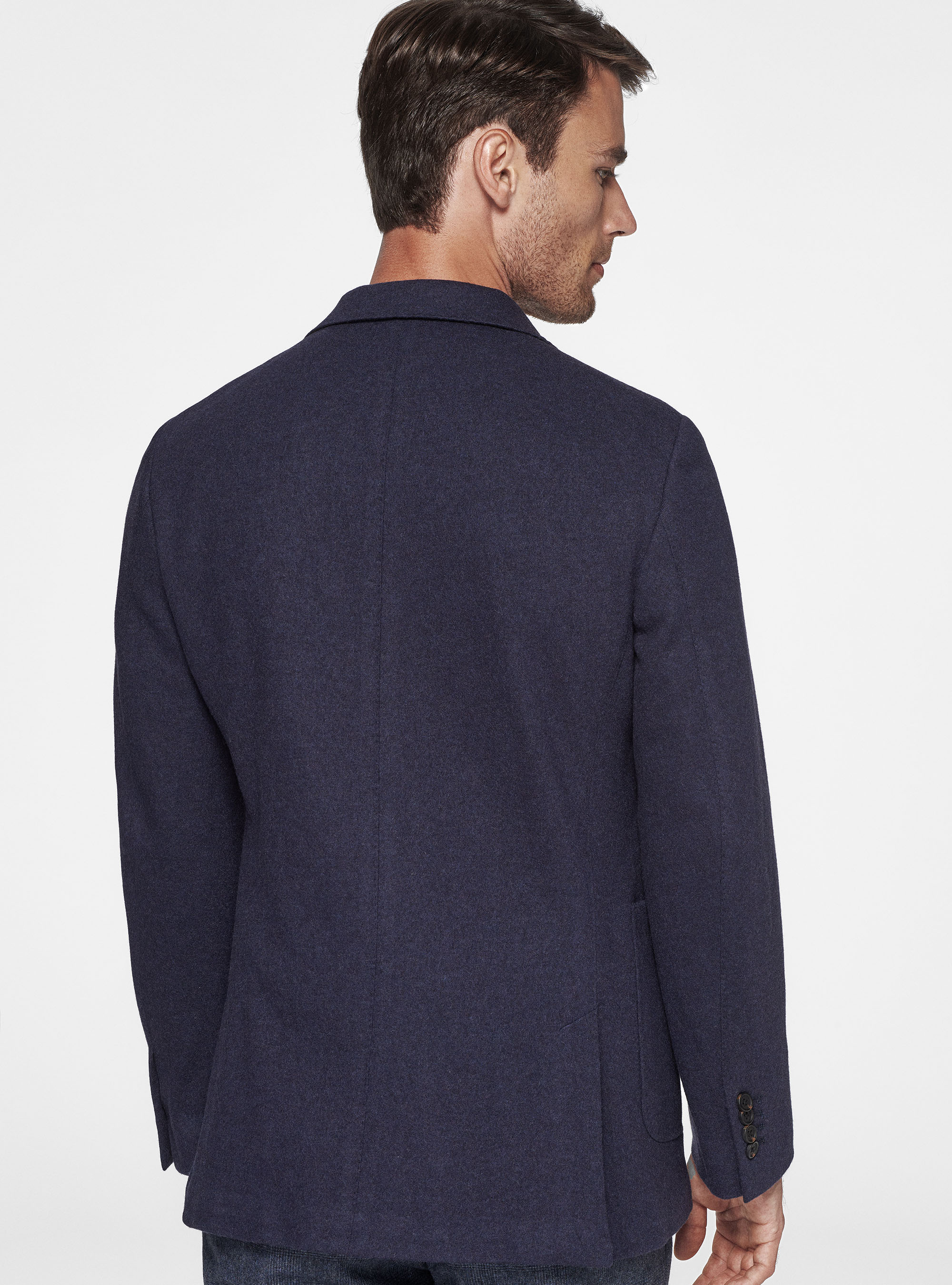 Giacca in jersey di lana, BLU NAVY