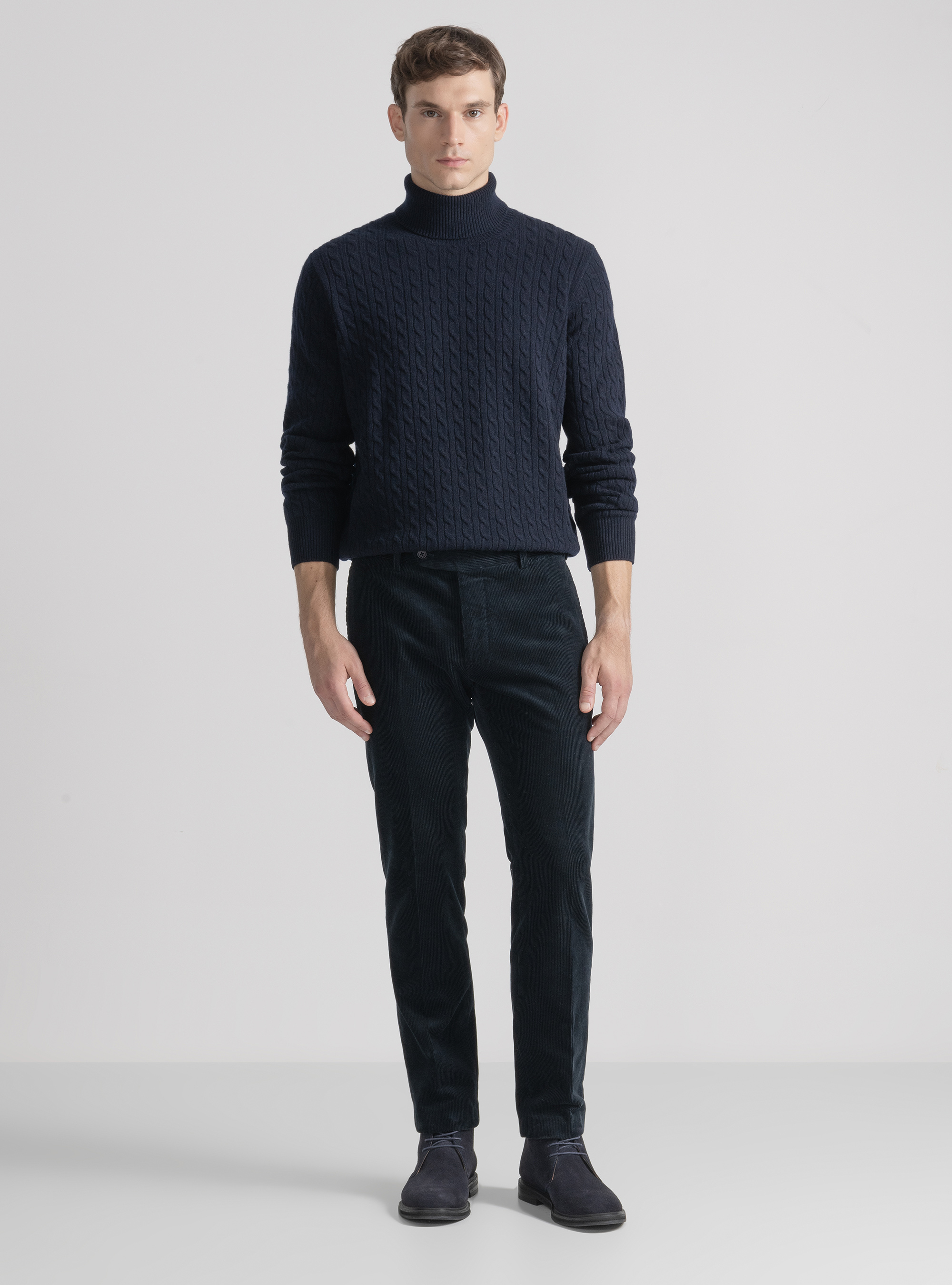 Pantaloni in velluto, BLU NAVY