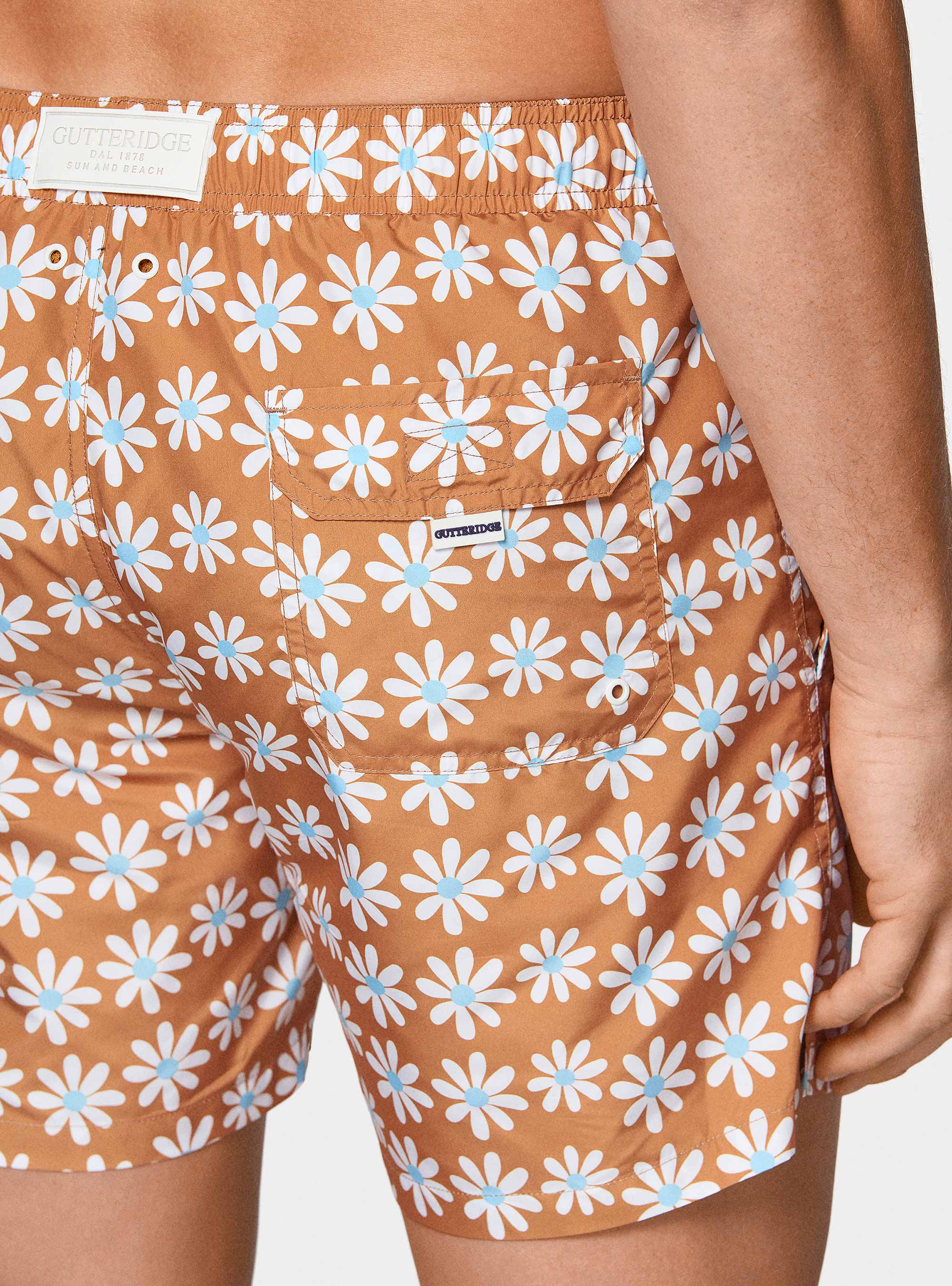 Maillot de bain imprim&eacute; marguerite, SENAPE 0715C