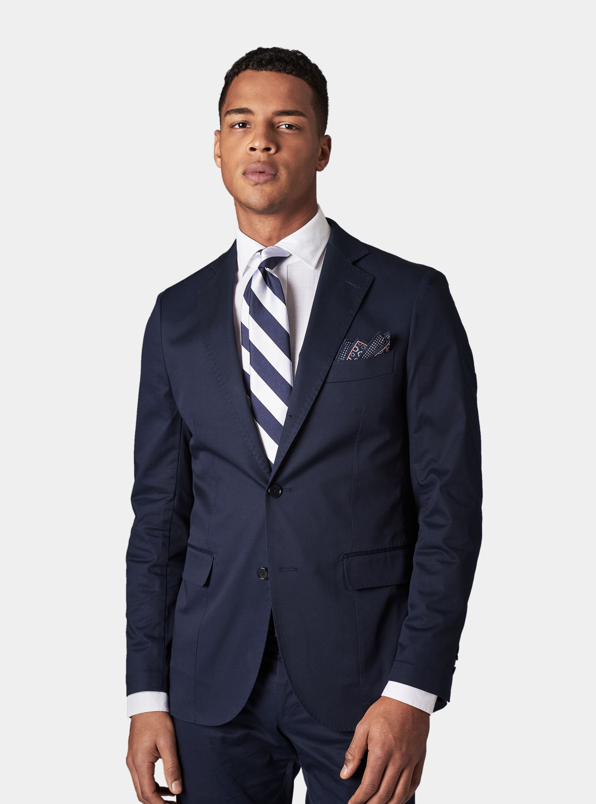 Giacca per abito in cotone superior, BLU NAVY