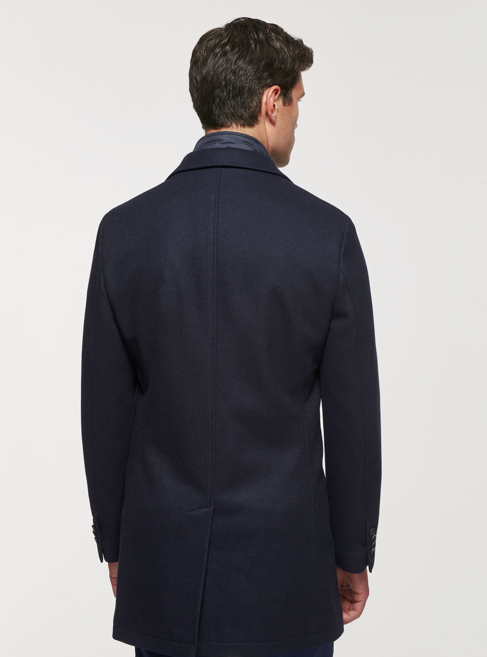 Cappotto in lana con pettorina imbottita 3M, BLU NAVY