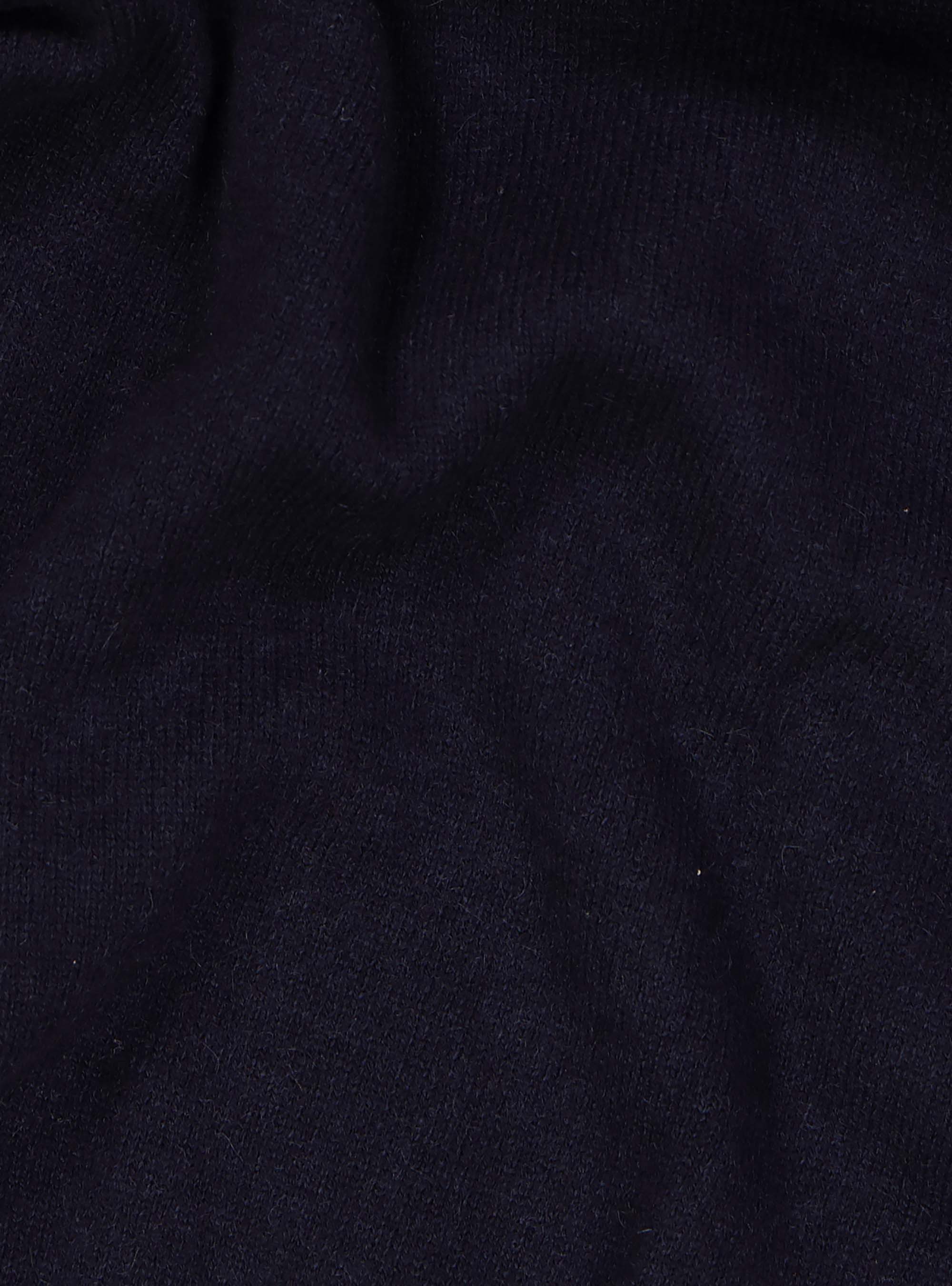 Maglia girocollo basic in puro cashmere, NAVY BLUE