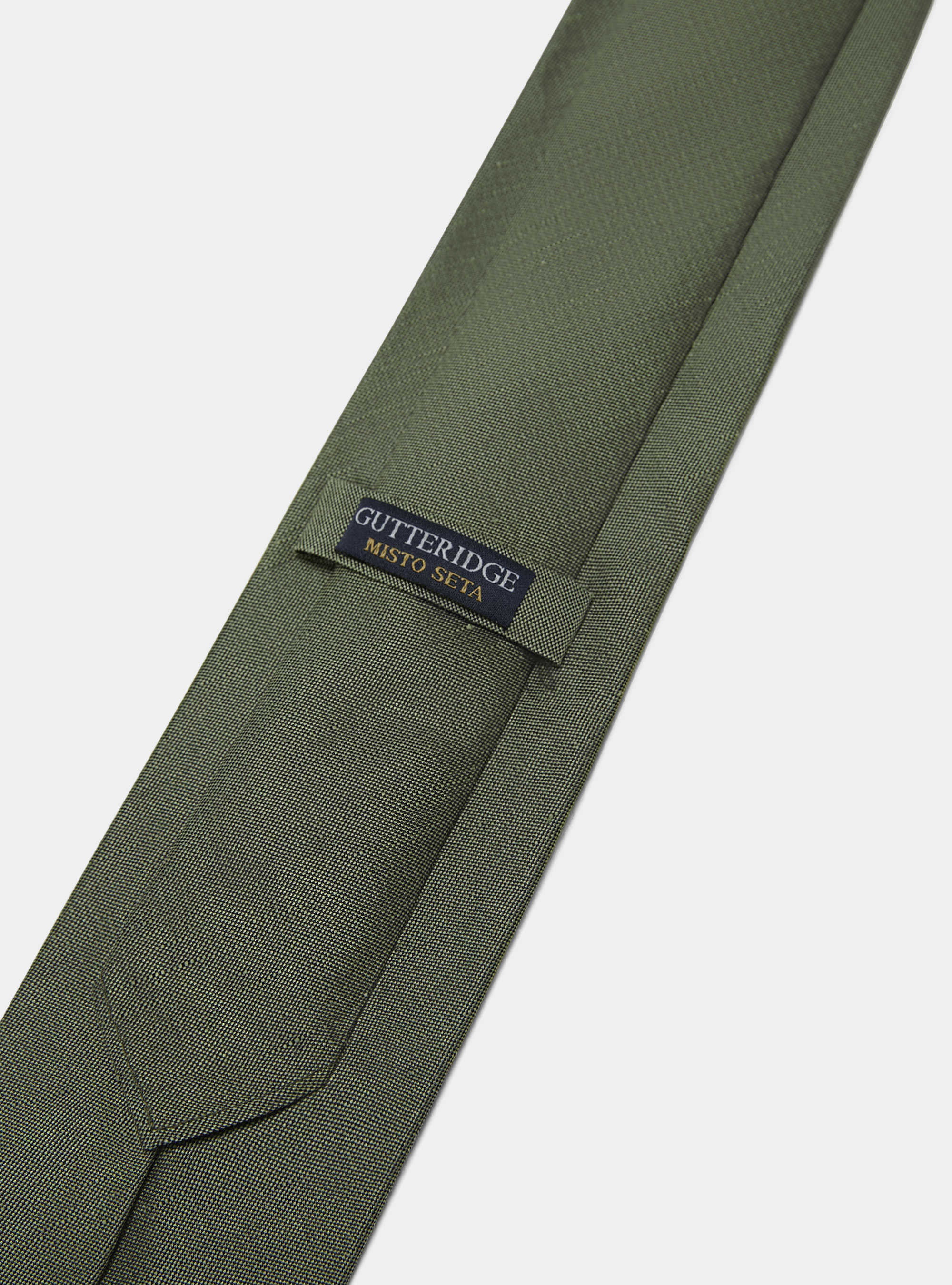 Cravate en soie et lin, SALVIA 0602C