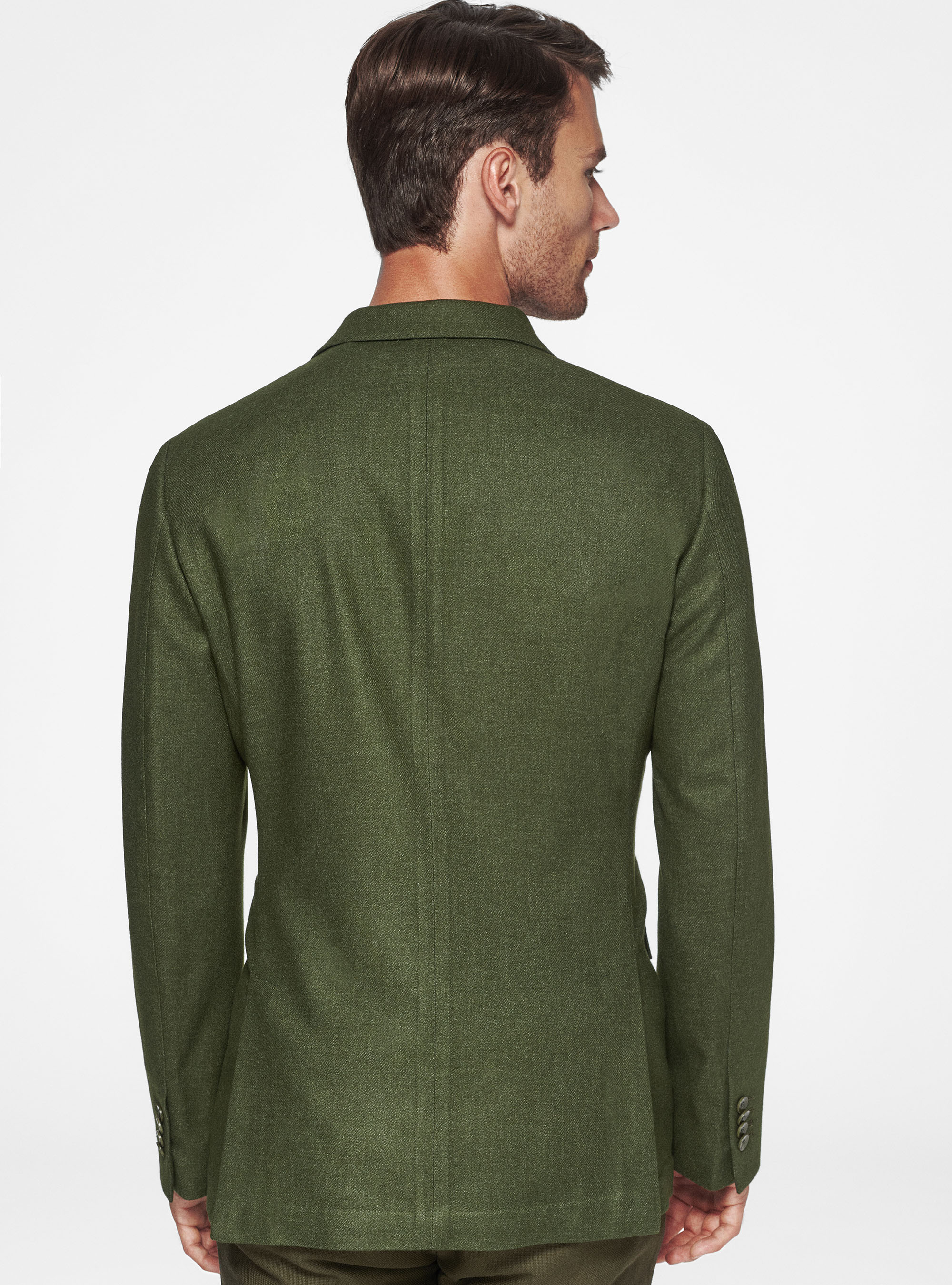 Giacca petto a lancia in flanella Duemilagori, VERDE