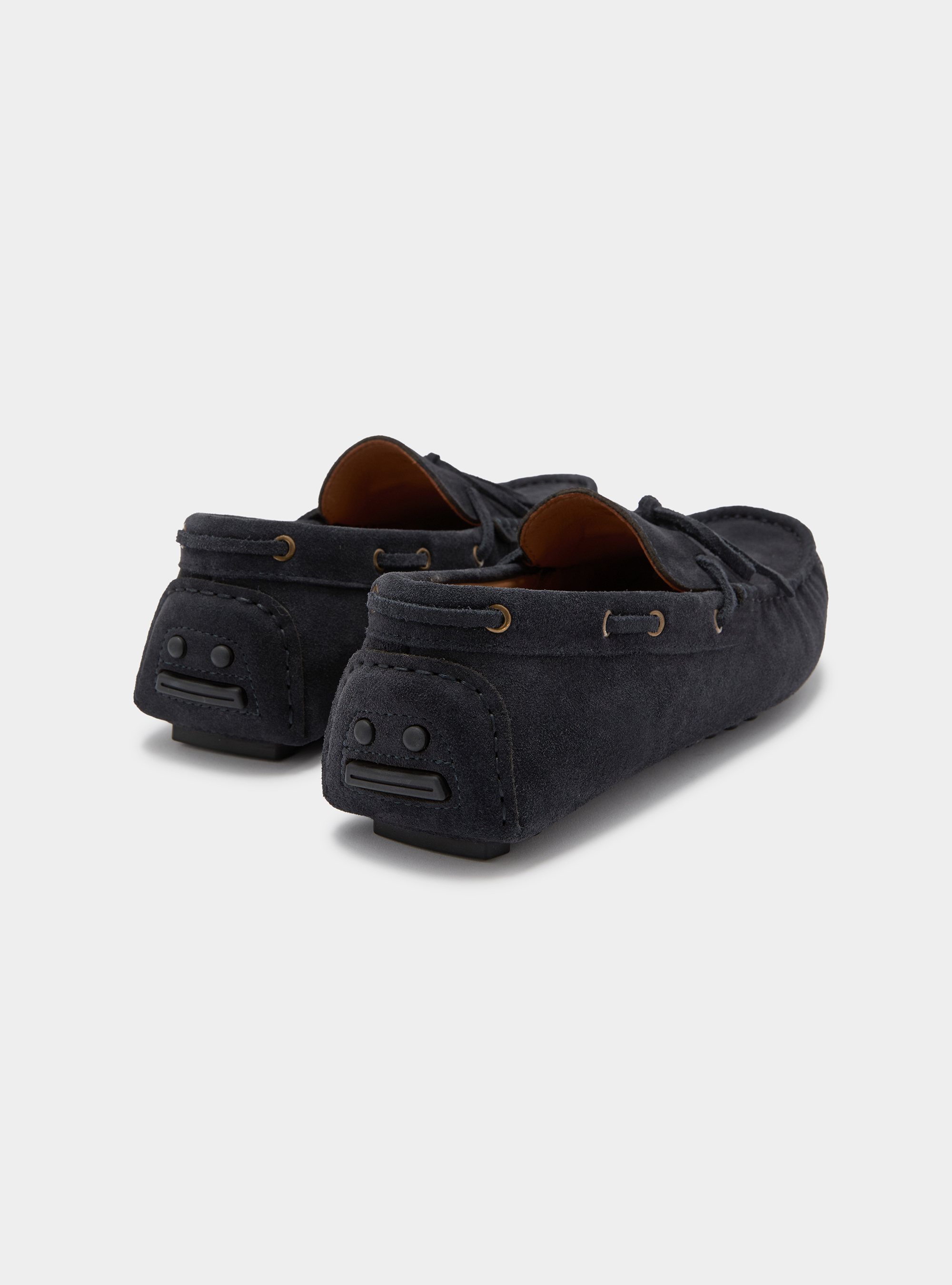 Mocassini in suede da barca, NAVY BLUE