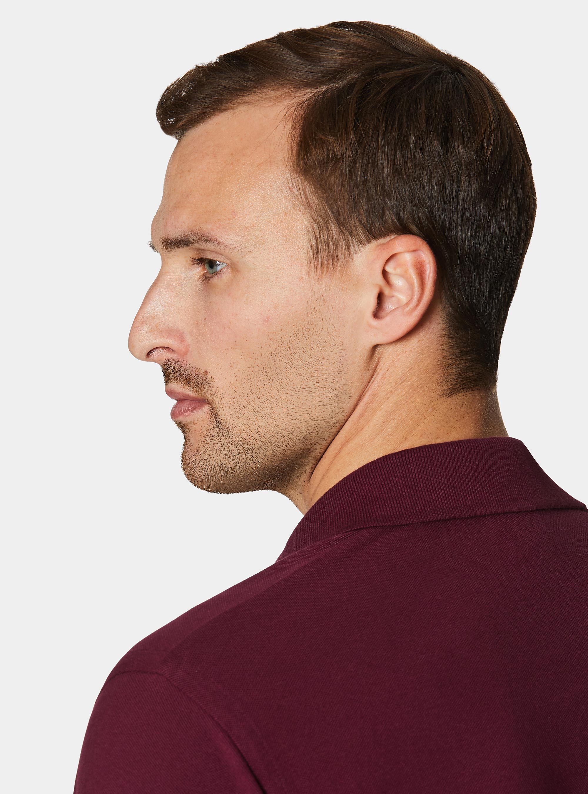 Classic piqu&eacute; polo shirt, BORDEAUX