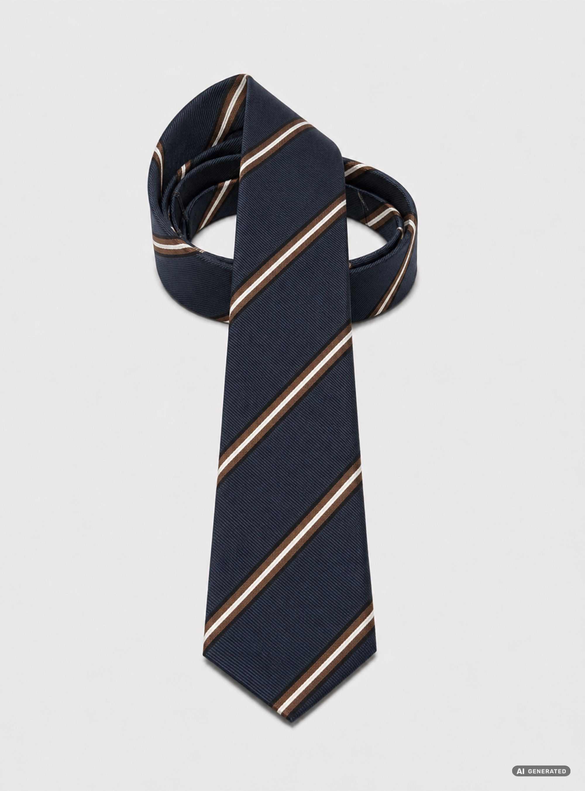 Cravatta in twill di seta rigata, NAVY BLUE