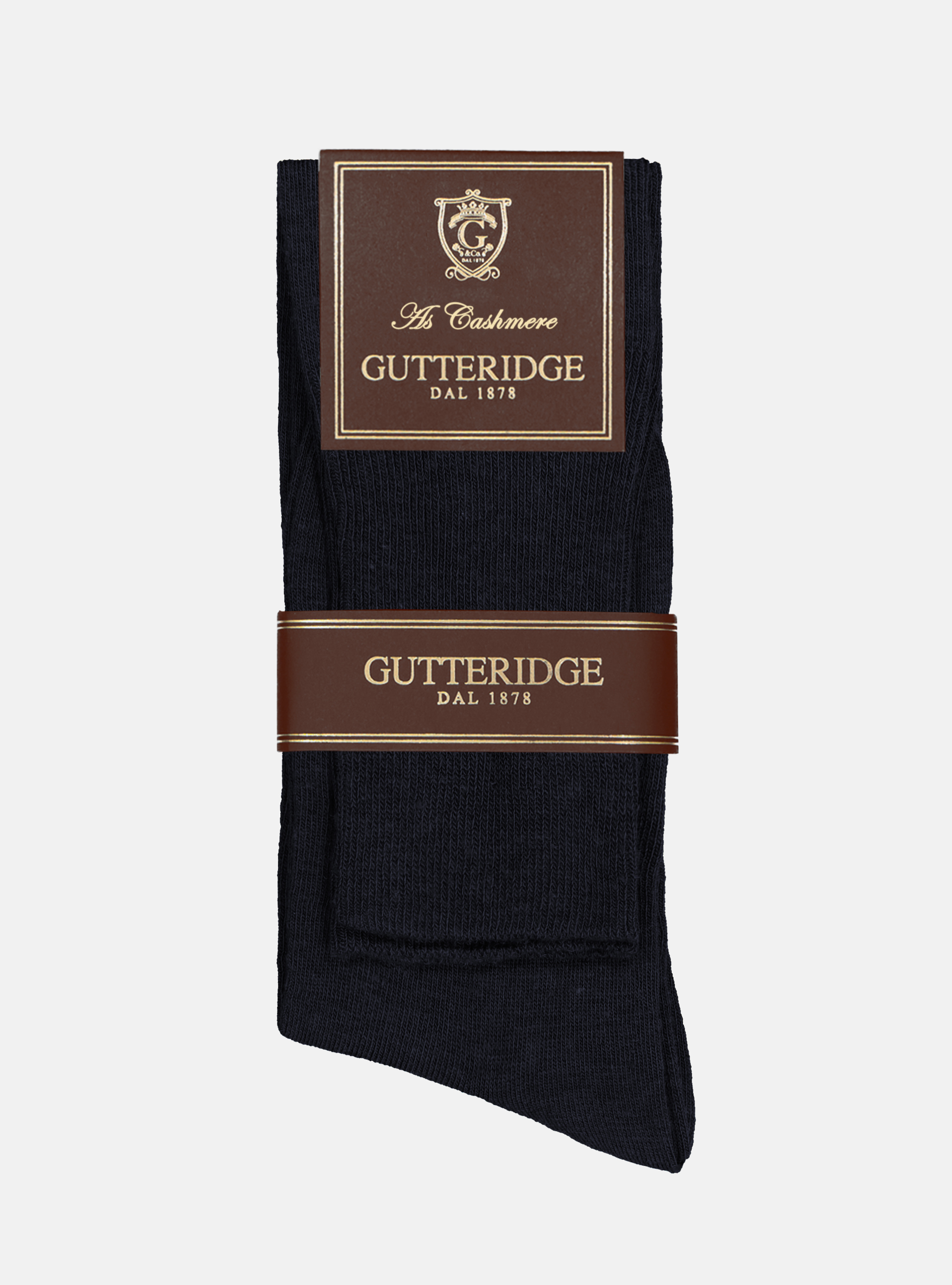 Calzini lunghi in misto cashmere, BLU NAVY